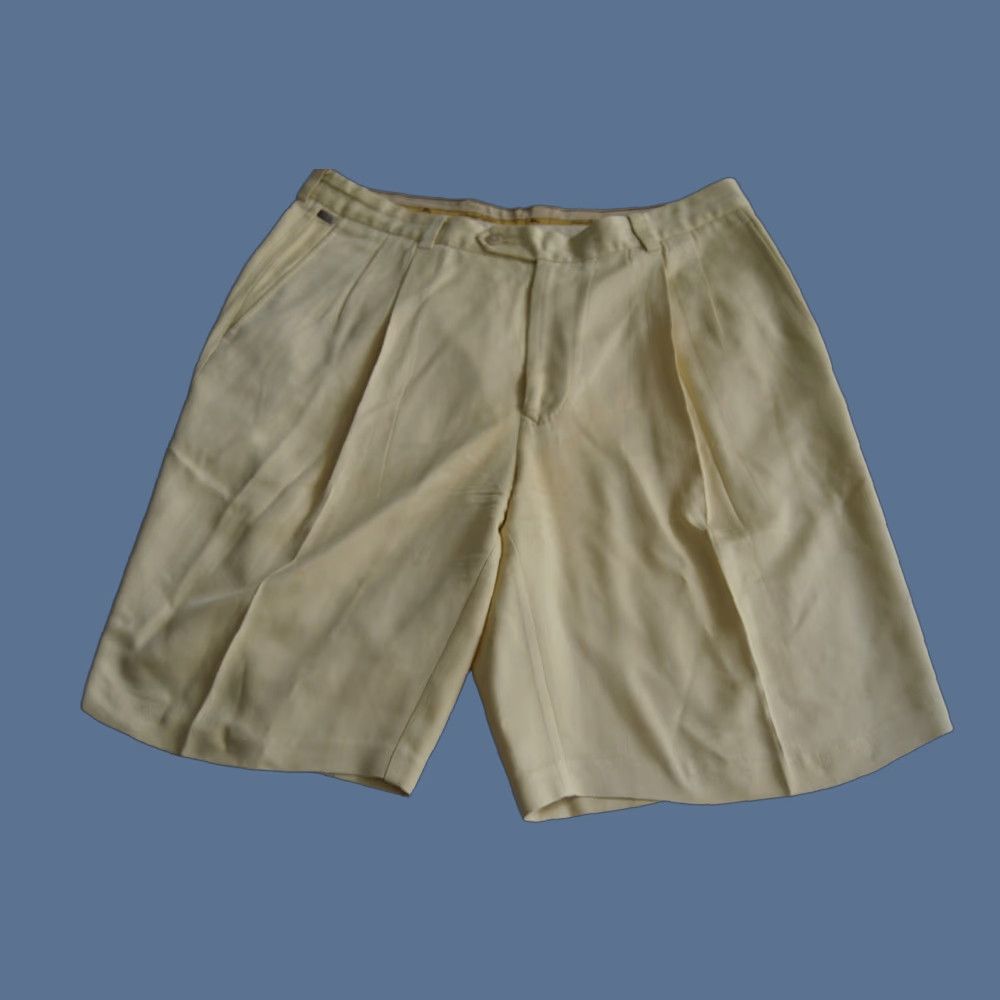 Tommy Bahama Tommy Bahama Silk Blend Short - Ivory Herringbone Pleat - Men's 35 Size US 35 - 1 Thumbnail