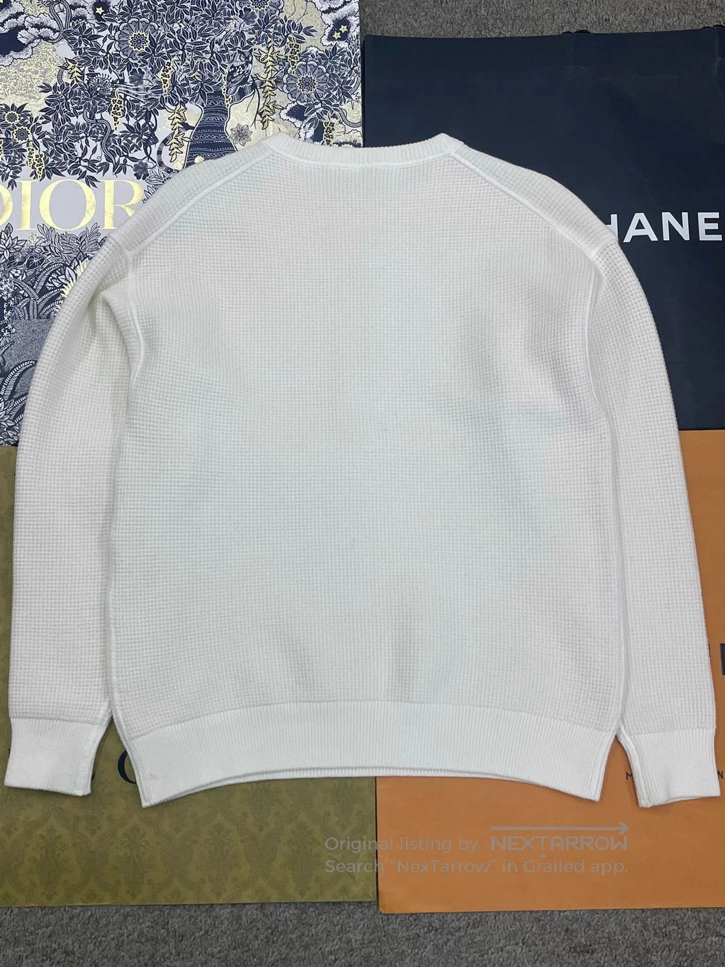 The Row White Waffle Knit Long Sleeve Henley Top XS. Size US XS / EU 42 / 0 - 3 Thumbnail