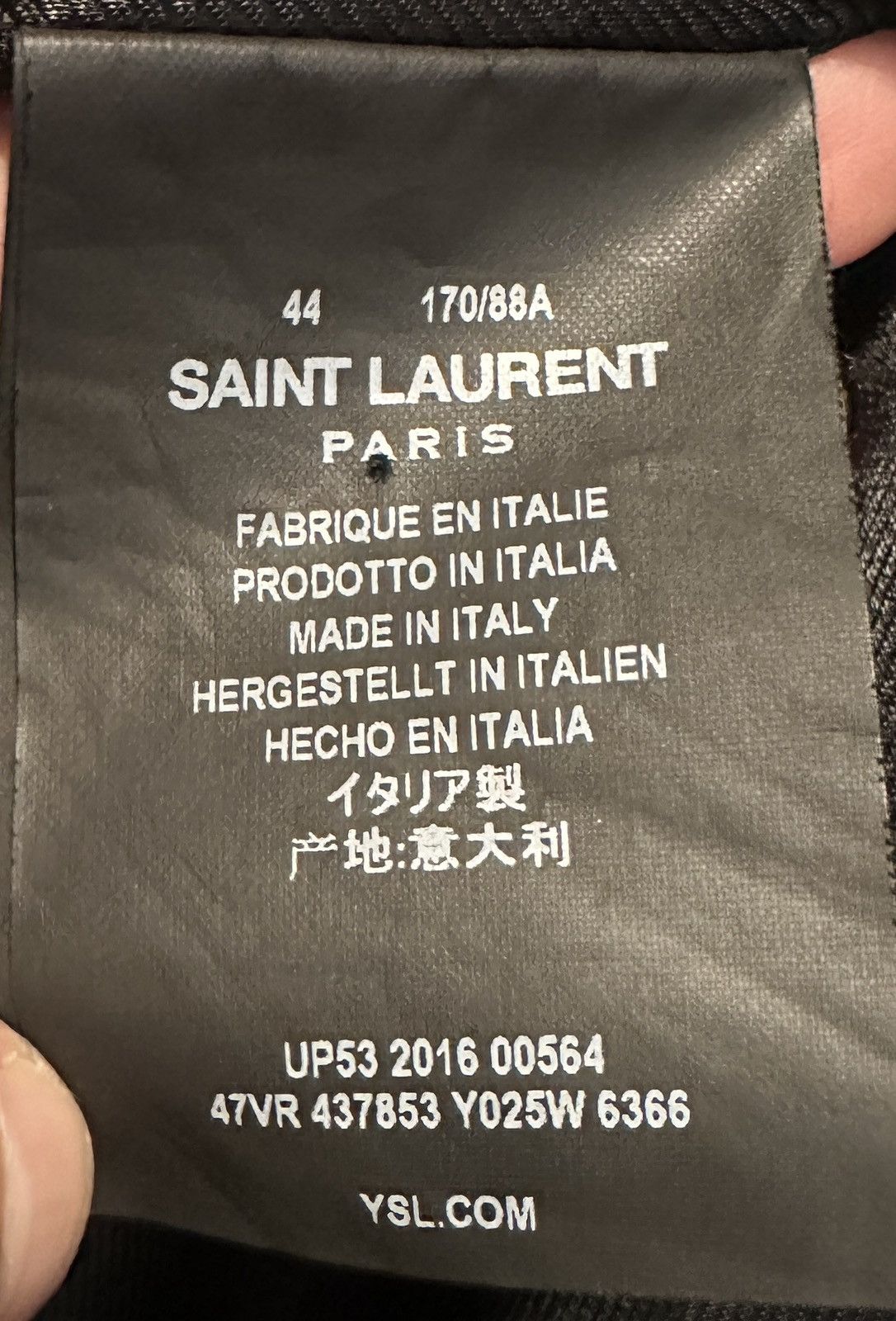 Saint Laurent Paris AW16 Palladium Velvet Music Note Teddy Size US S / EU 44-46 / 1 - 4 Thumbnail