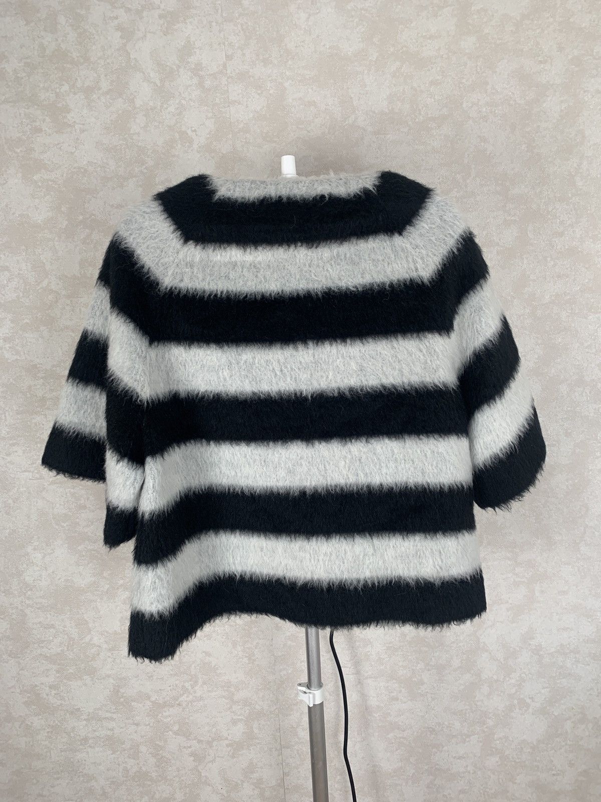 Armani × Emporio Armani Emporio Armani Striped Black White Face SweaterMohair FW2016 Size M / US 6-8 / IT 42-44 - 6 Thumbnail