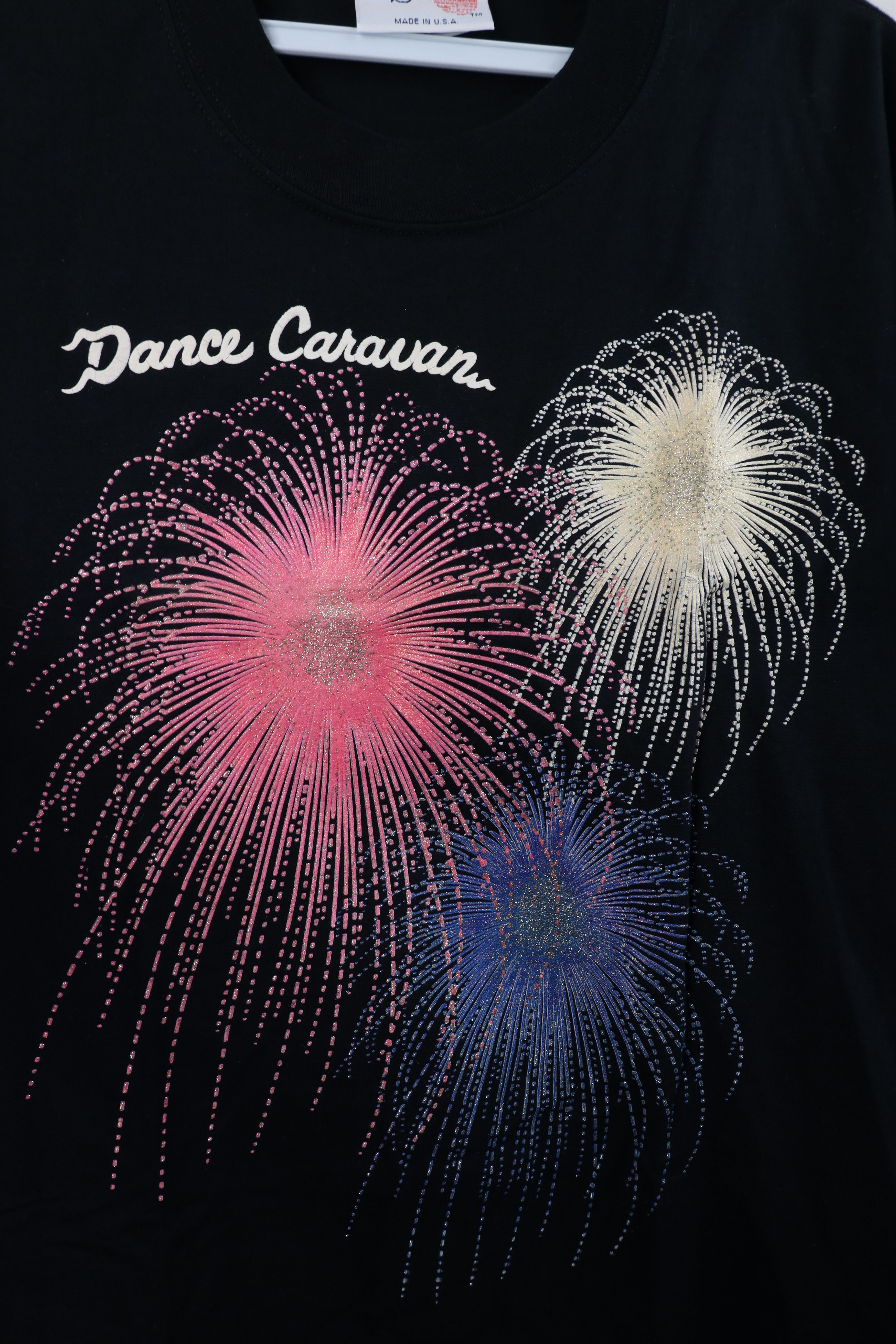Vintage Vintage 90s Dance Fireworks Short Sleeve T-Shirt Black USA Size XL / US 12-14 / IT 48-50 - 4 Thumbnail