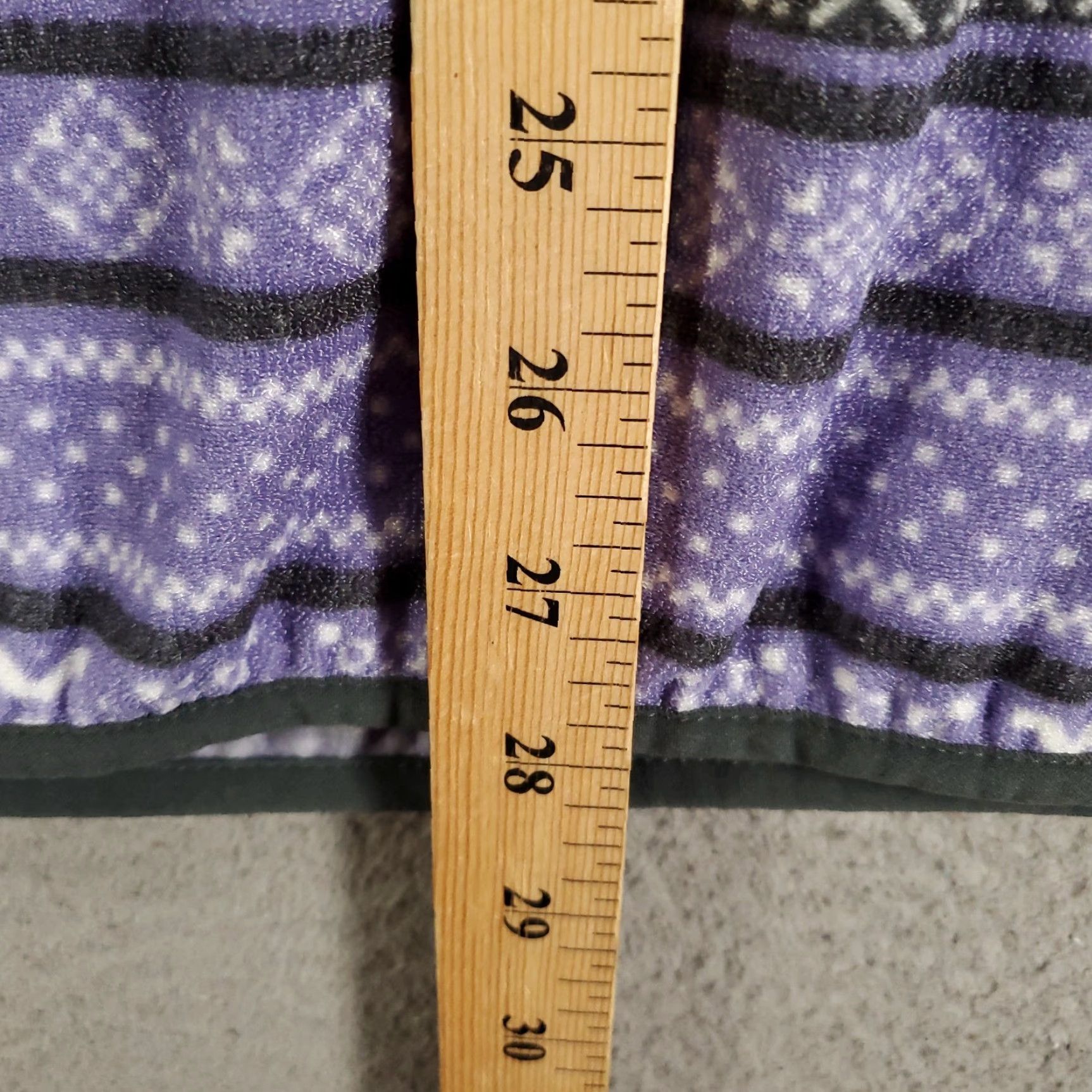 Vintage Womens JACHS Fleece Jacket 2XL Purple Geometric Stripe Cozy Snap Neck Casual Size XXL / US 16-18 / IT 52-54 - 3 Thumbnail