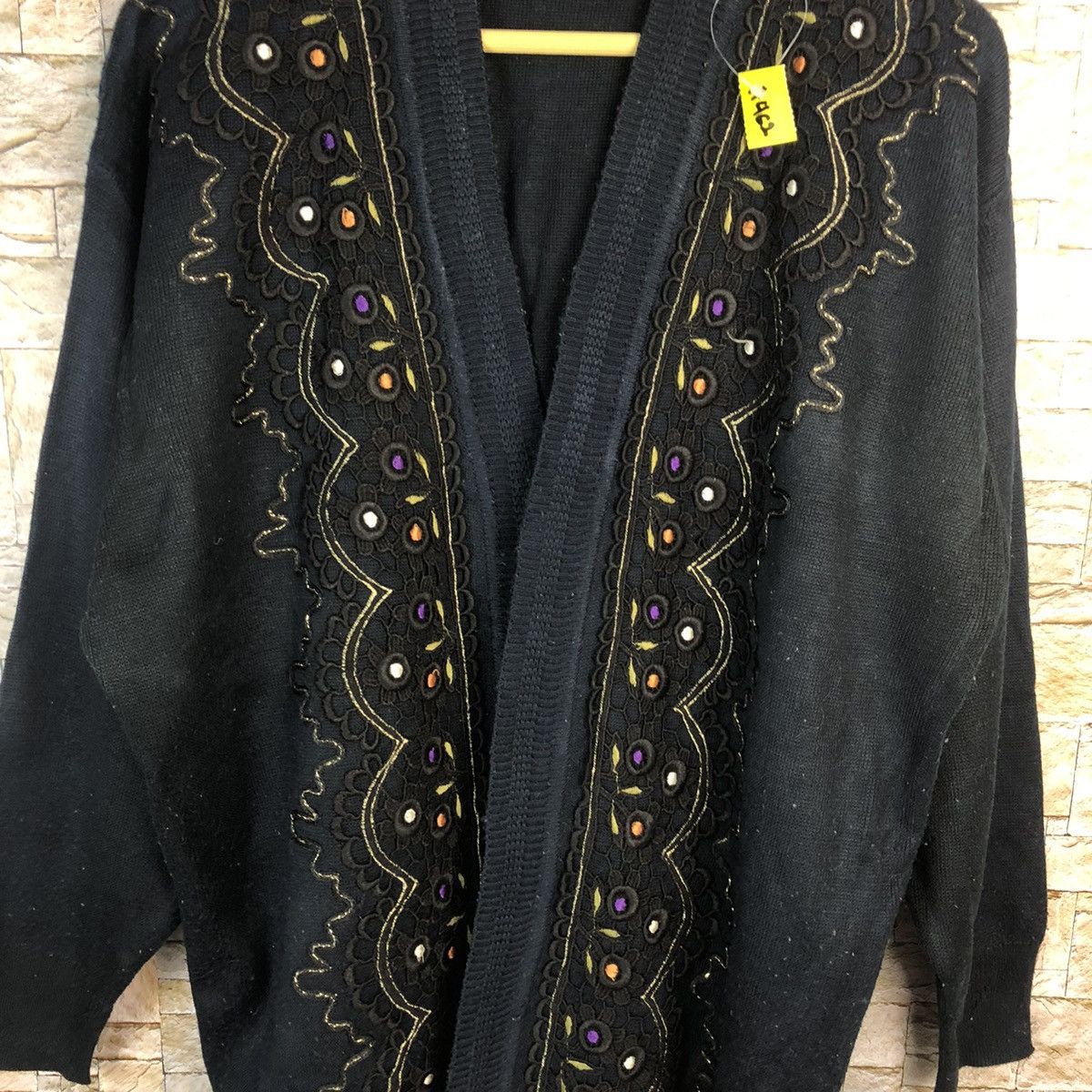 Vintage Japan vintage art Dark Blue Cardigan knitwear #A462 Size XL / US 12-14 / IT 48-50 - 9 Thumbnail
