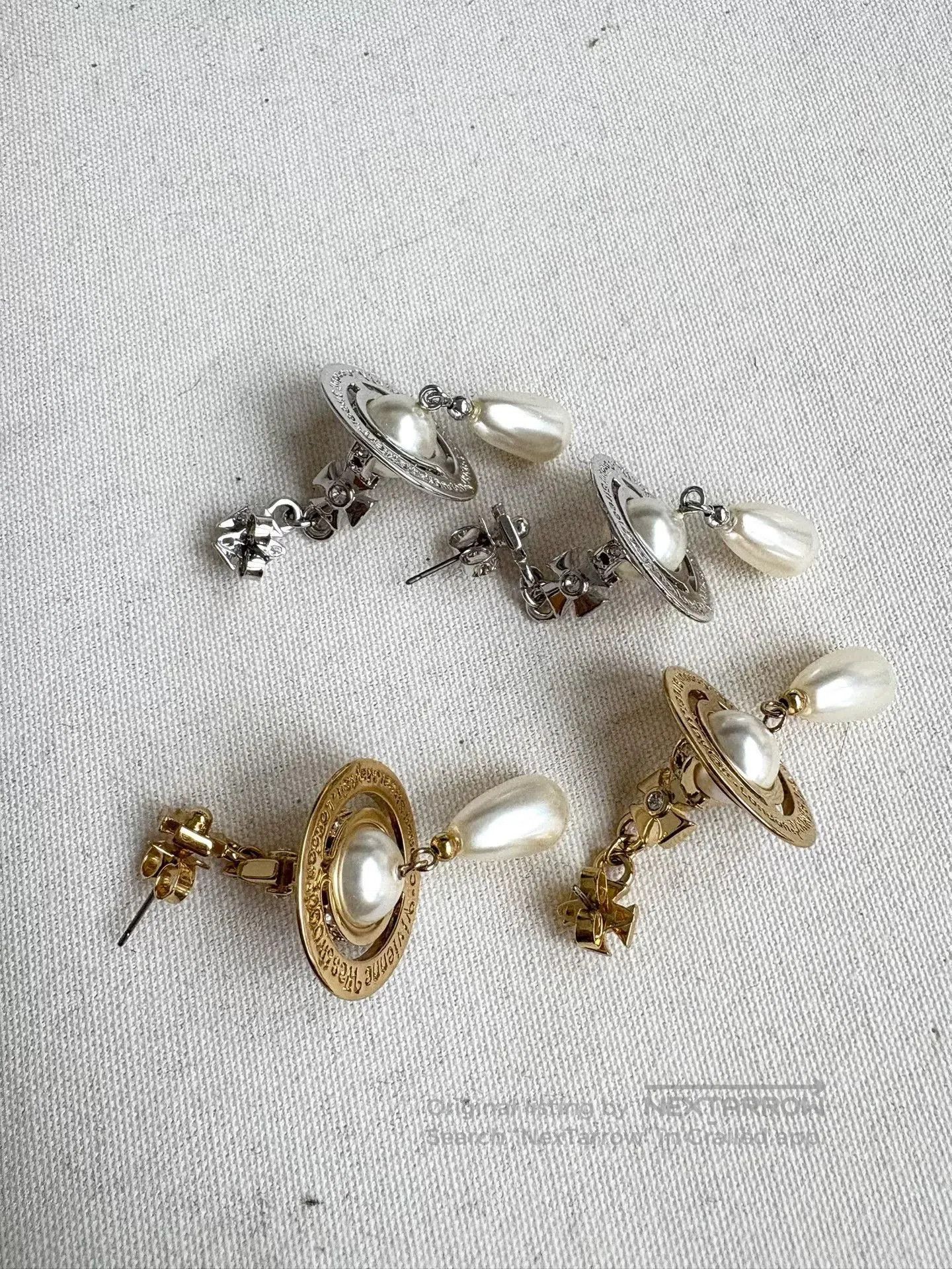 Vivienne Westwood vivienne westwood water drop pearl earrings. Size ONE SIZE - 7 Thumbnail