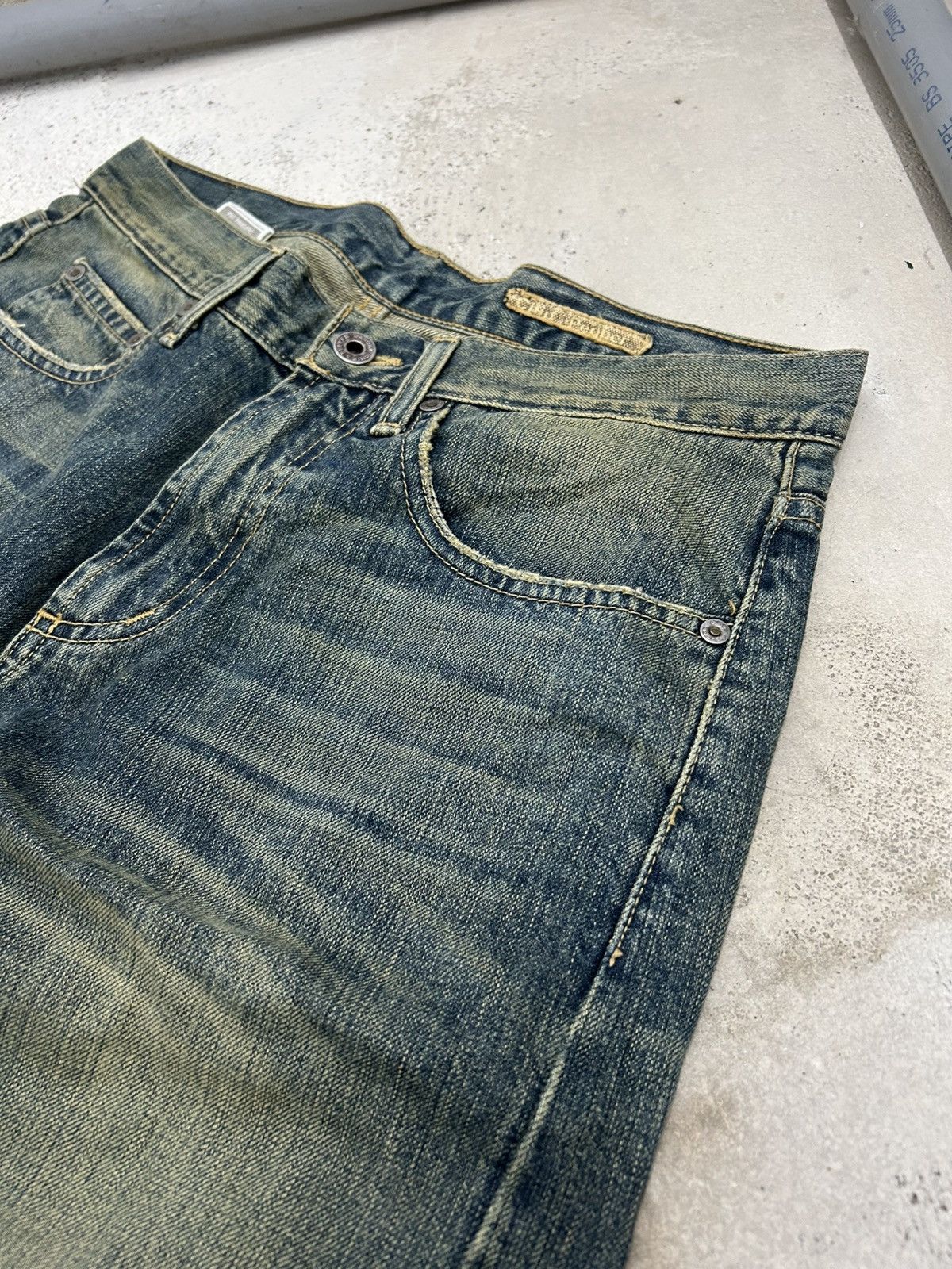 Hysteric Glamour Chip Pepper Jean Baggy Mud Washed Whisker Distressed Size US 30 / EU 46 - 8 Thumbnail