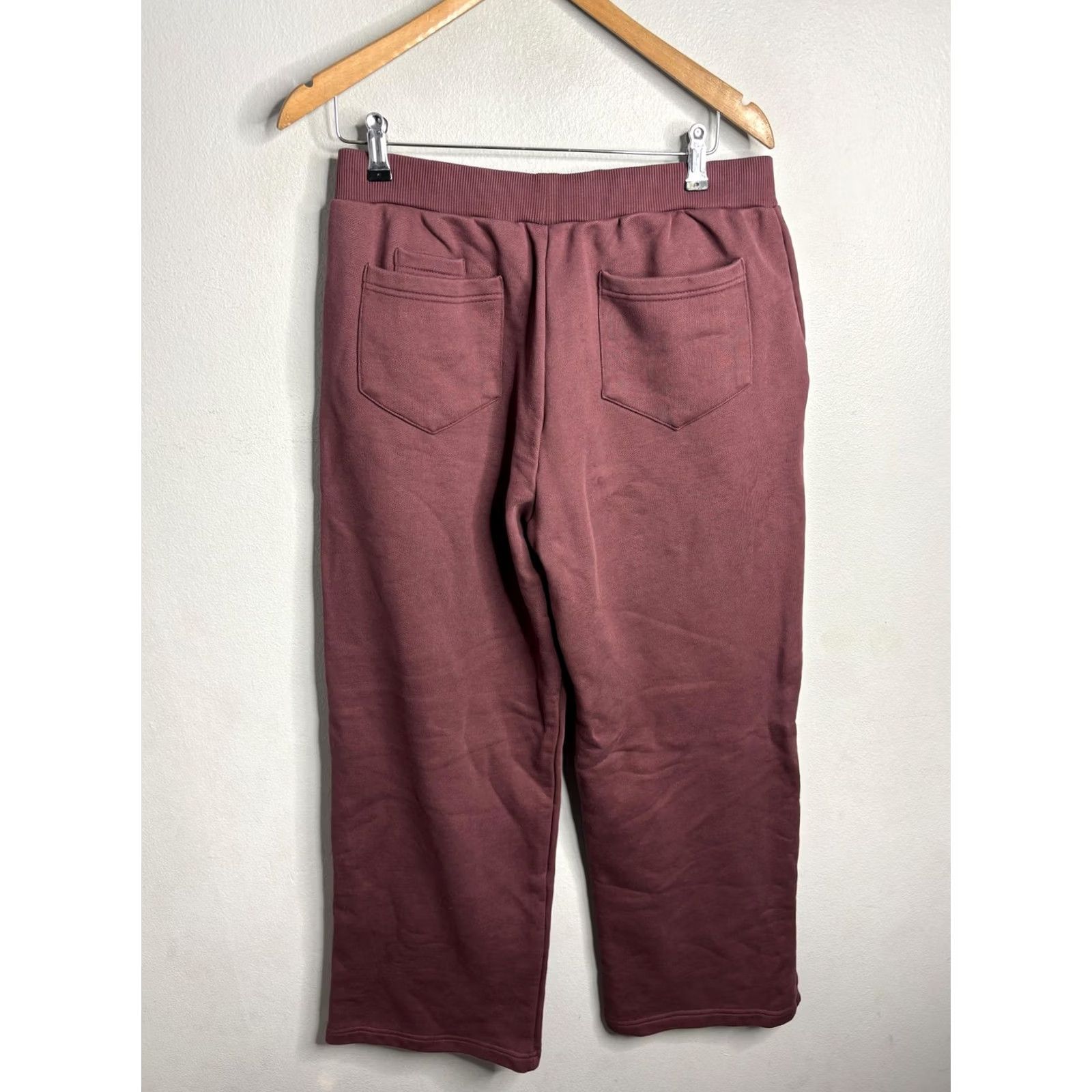 Vintage Adanola Sweatpants Womens M Pink Straight Leg Elastic Waist Lounge Pockets Size 24" / US 00 / IT 34 - 5 Thumbnail