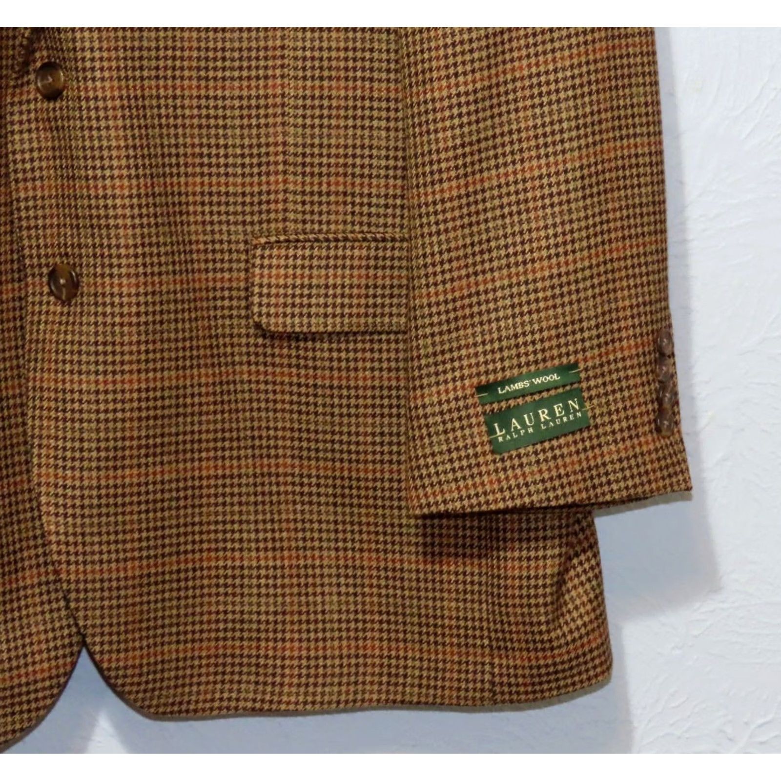Ralph Lauren Ralph Lauren Sport Coat Brown Houndstooth Check 46R NWT / 100% Lambswool / Designer / Men / Regular Fit Size US S / EU 44-46 / 1 - 3 Thumbnail