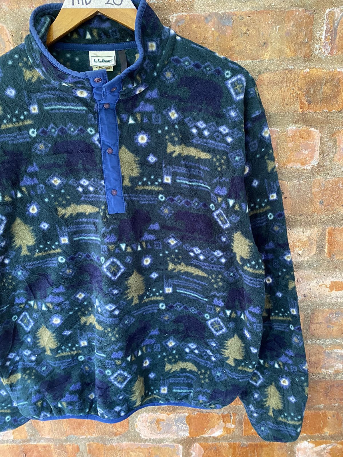 L.L. Bean 1990s LL Bean Fleece native print Size US M / EU 48-50 / 2 - 5 Thumbnail