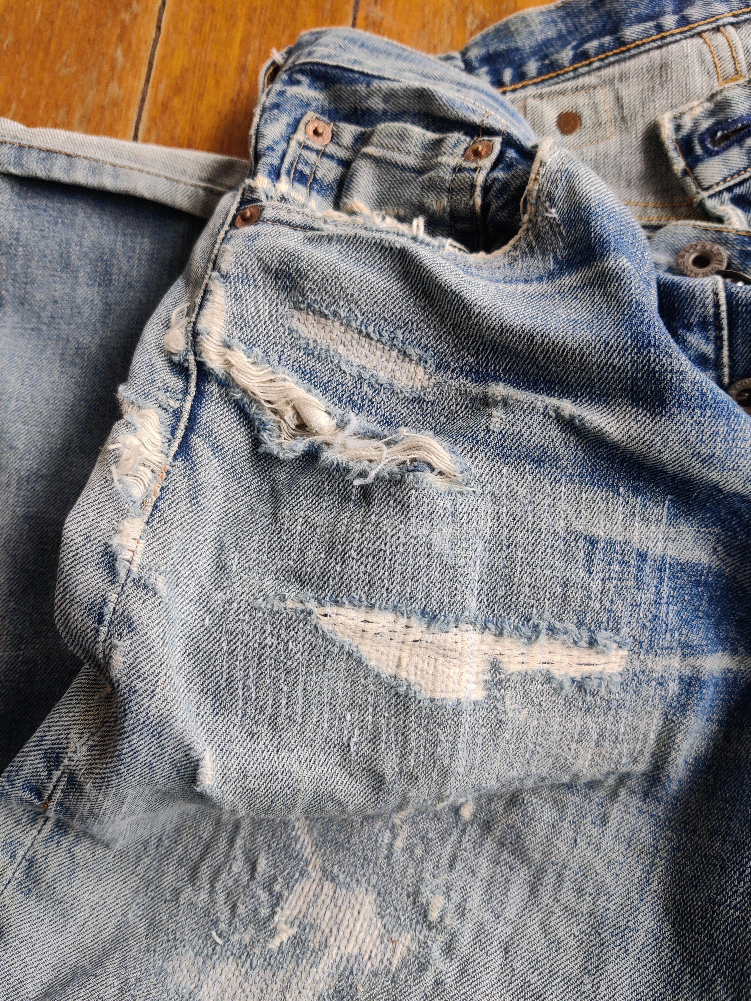 Japanese Brand × Levi's Vintage Clothing Vintage Levi's 702 Big E Selvedge Buckle Back Grunge Size US 30 / EU 46 - 15 Thumbnail