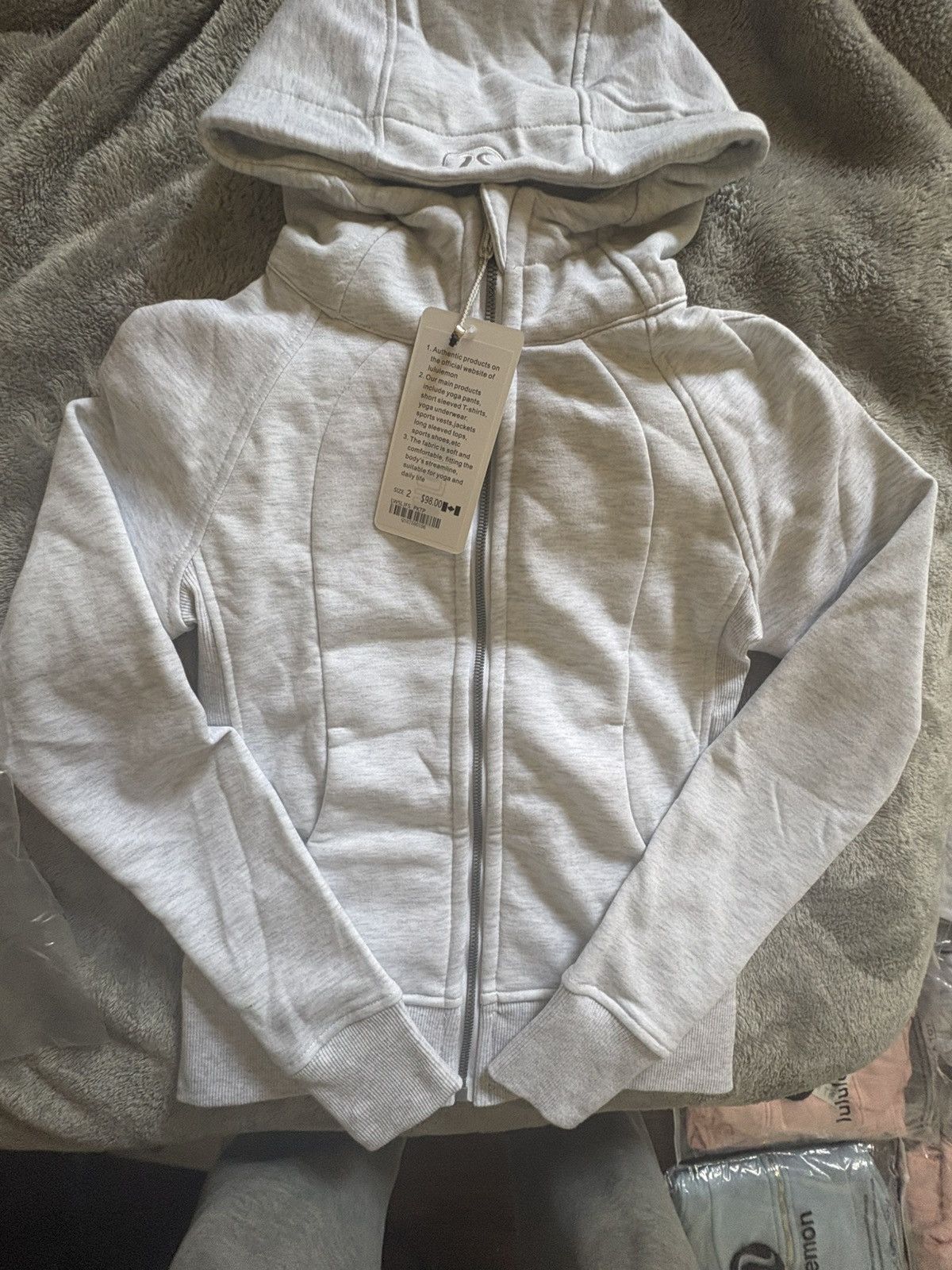 Lululemon Lululemon grey scuba jacket Size S / US 4 / IT 40 - 1 Thumbnail