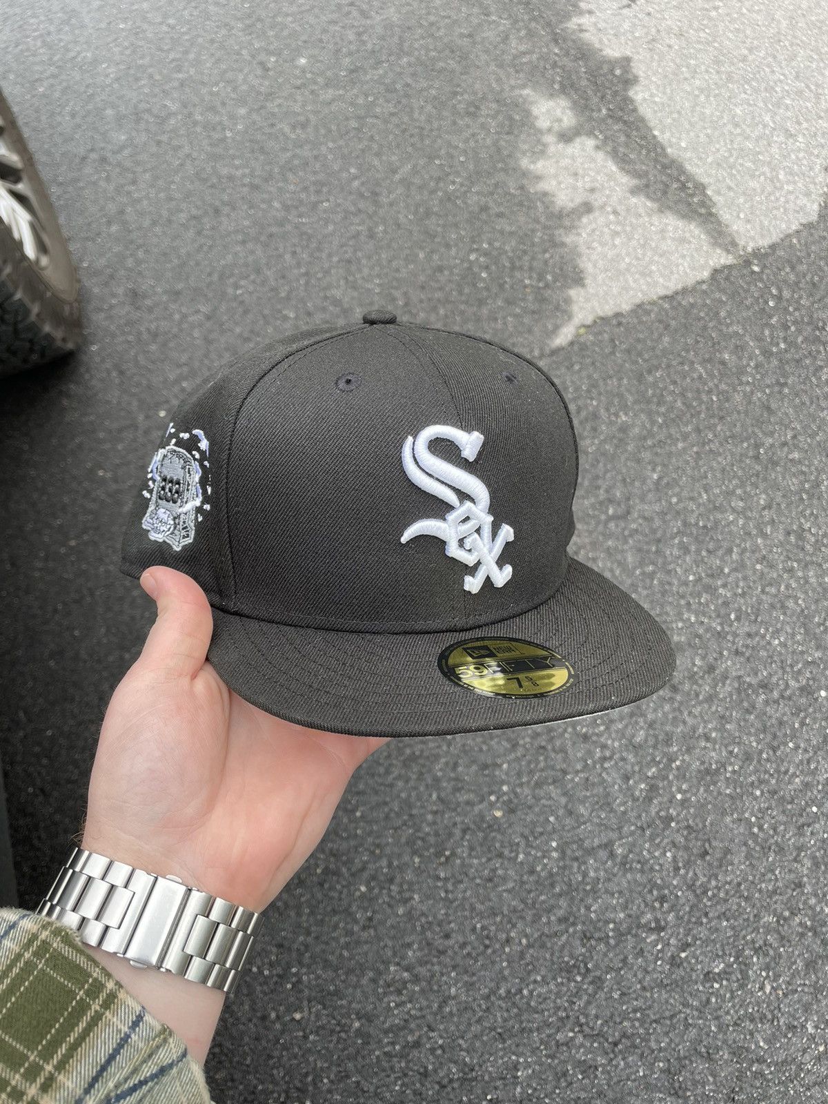 image of White Sox X Half Evil Fitted (7-5/8”) in Black, Men's