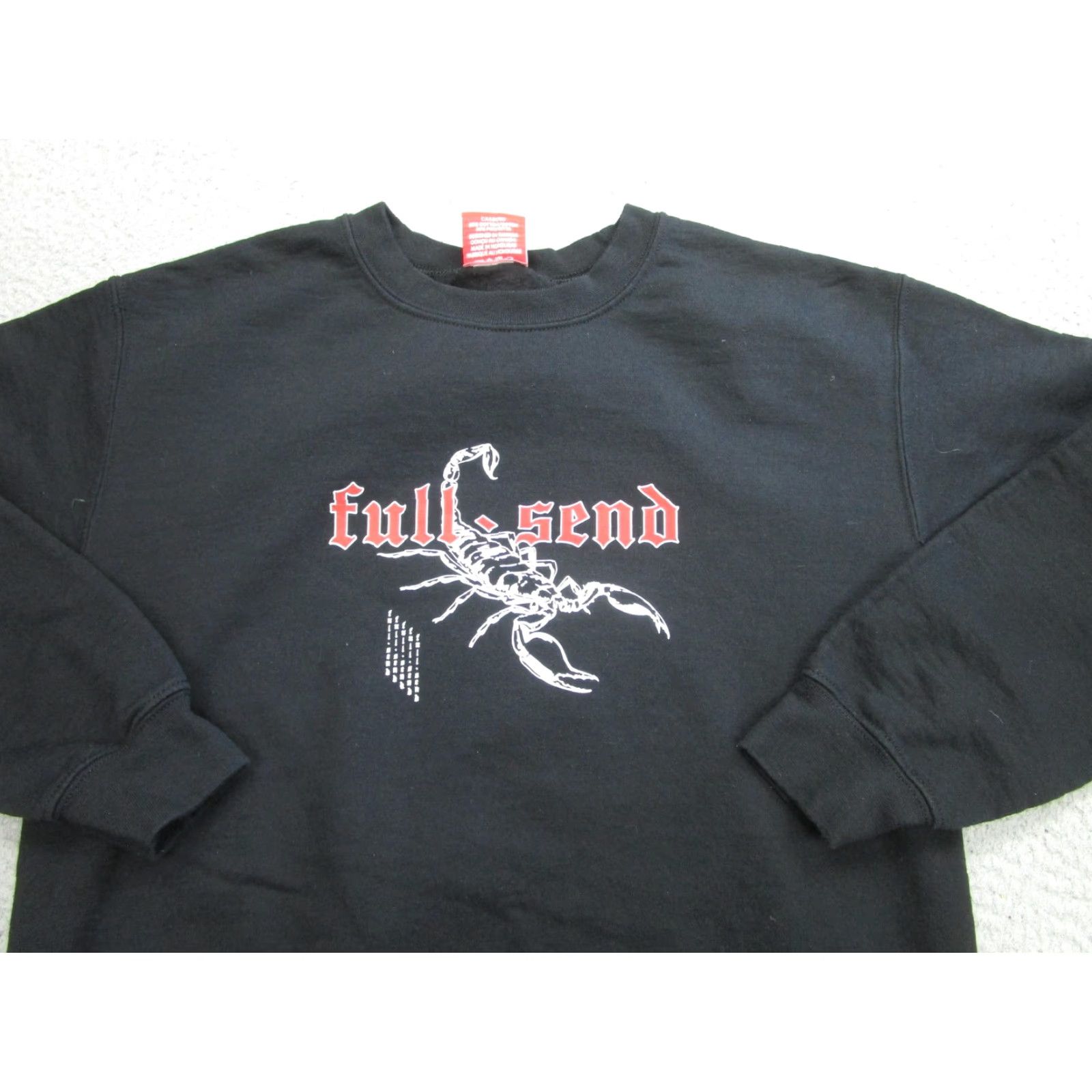 Vintage Full Send Sweatshirt Mens Small Black Scorpion Crewneck Pullover Graphic Streetwear Size US S / EU 44-46 / 1 - 2 Thumbnail