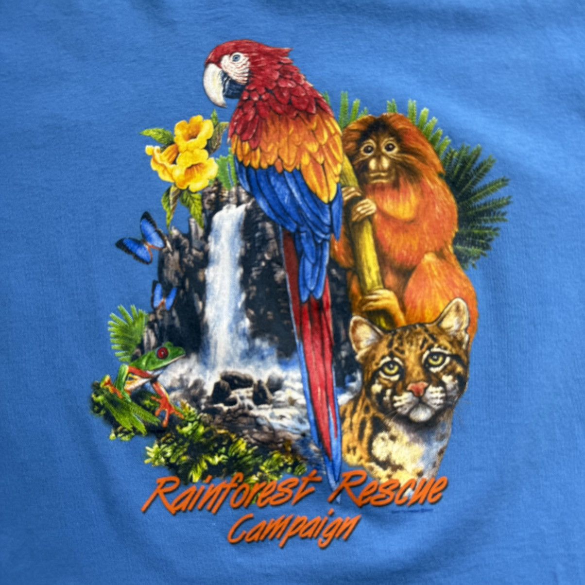 Rainforest × Vintage Vintage Y2K Rainforest Rescue Campaign Tee Size US M / EU 48-50 / 2 - 4 Thumbnail