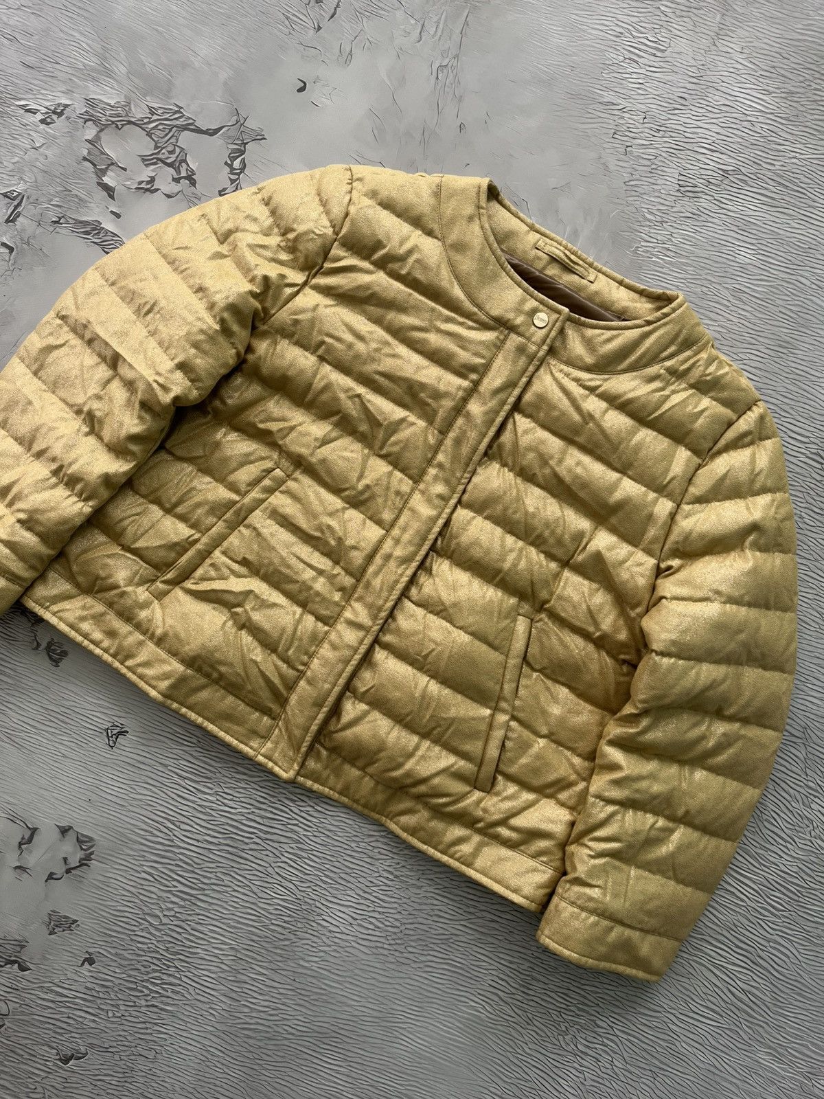 Herno HERNO Lurex Quilted Down Jacket Size: 42 Size L / US 10 / IT 46 - 3 Thumbnail