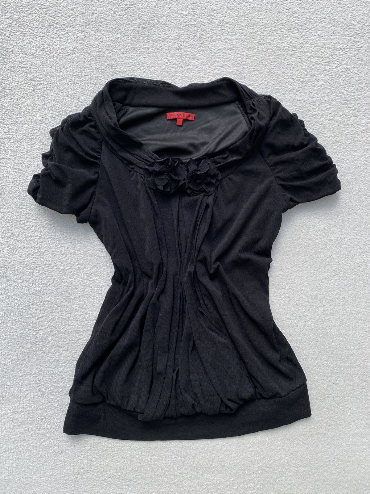 Vivienne Tam 2000s Vivienne Tam Sheer Floral Blouse Size L / US 10 / IT 46 - 1 Thumbnail