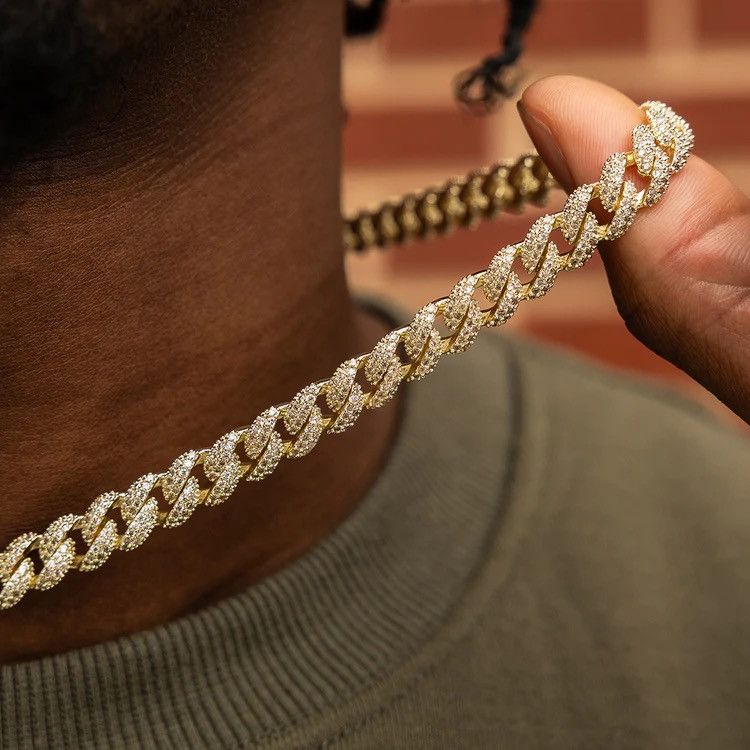 Jewelry Diamond Cuban Chain in Yellow Gold Size ONE SIZE - 5 Thumbnail