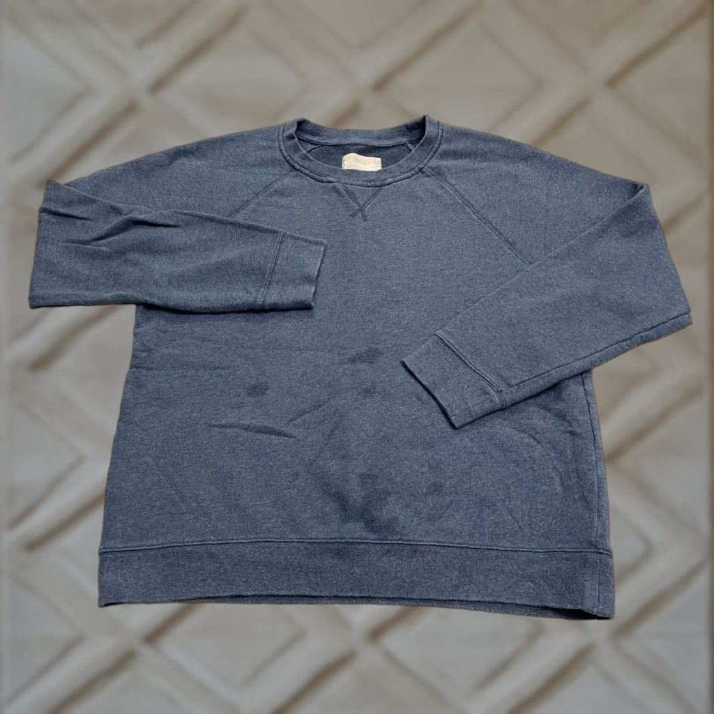 Everlane VINTAGE Everlane Pullover Sweatshirt Men Large Blue Crew Neck Casual Preppy All Seasons Size US L / EU 52-54 / 3 - 1 Thumbnail