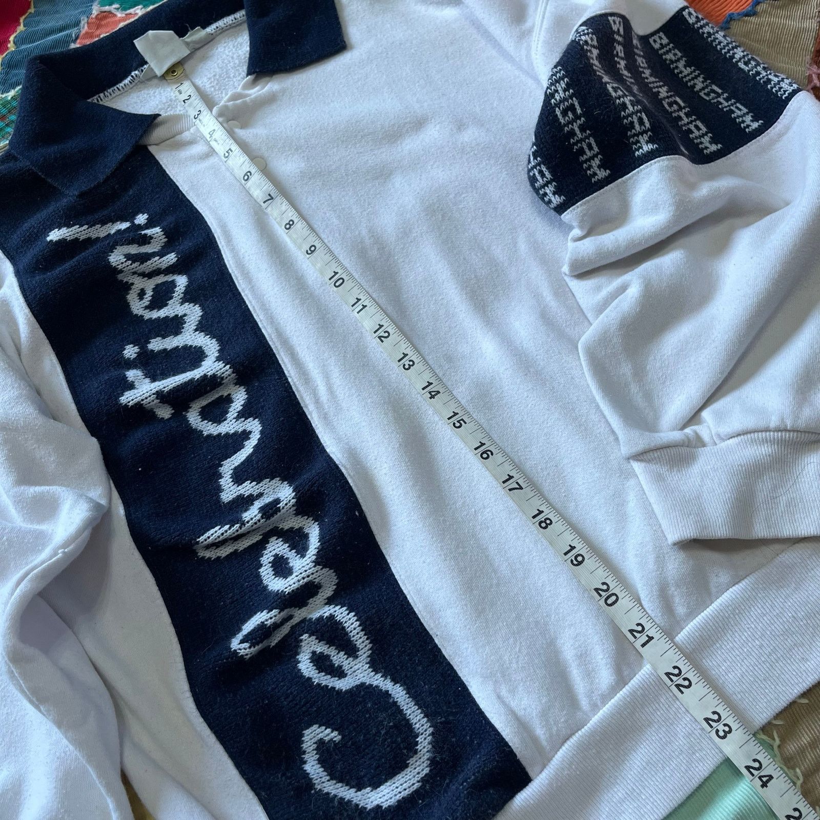 Other Vintage Birmingham Navy and White Long Sleeve Rugby Polo Size US M / EU 48-50 / 2 - 6 Thumbnail