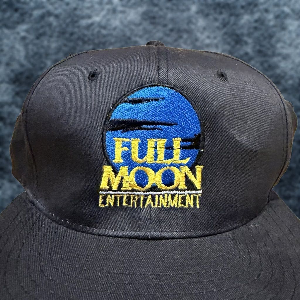 Vintage VINTAGE Full Moon Snapback Hat Cap 90s Motion Pictures Black One Size Unisex Adults Adjustable Lightweight Cotton Cap Hat Size ONE SIZE - 1 Thumbnail