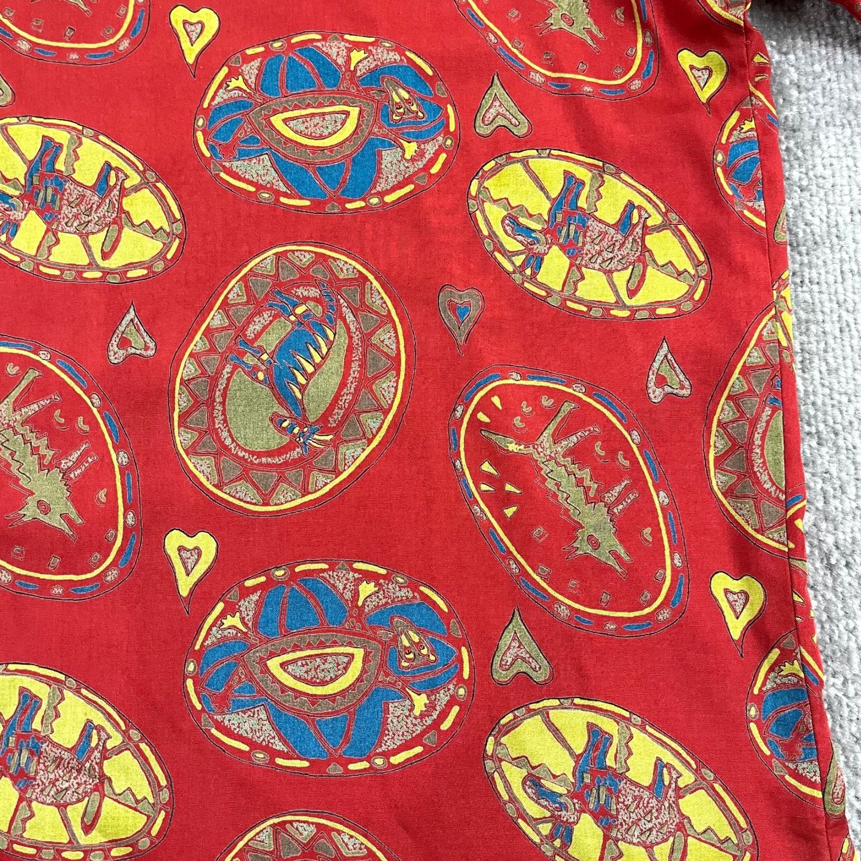 Vintage GENERRA Collective Shirt Men Large Oversized Red All Over Animal Button Up Retro Size US L / EU 52-54 / 3 - 6 Thumbnail