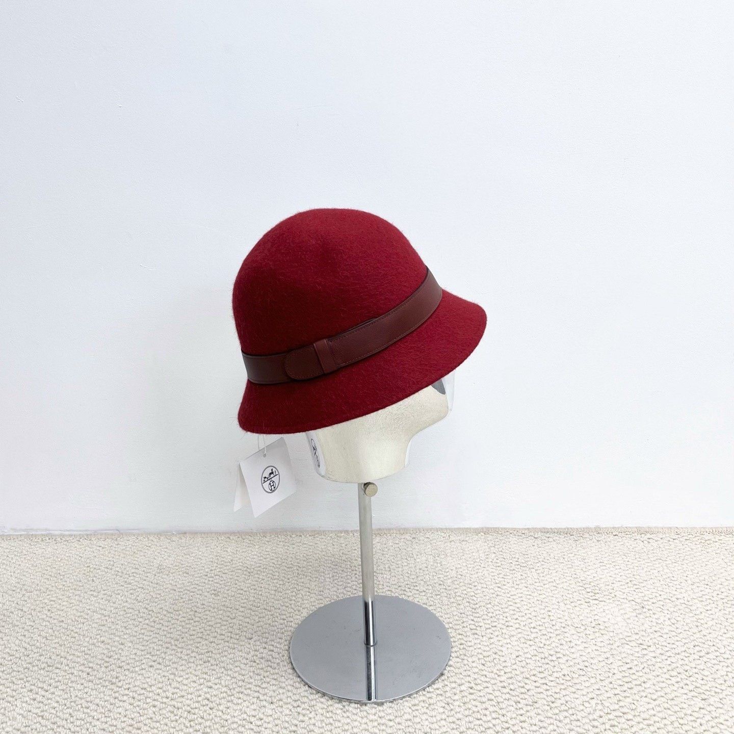Hermes Hermes Red Rabbit Fur Fisherman Hat Size US XL / EU 56 / 4 - 2 Thumbnail