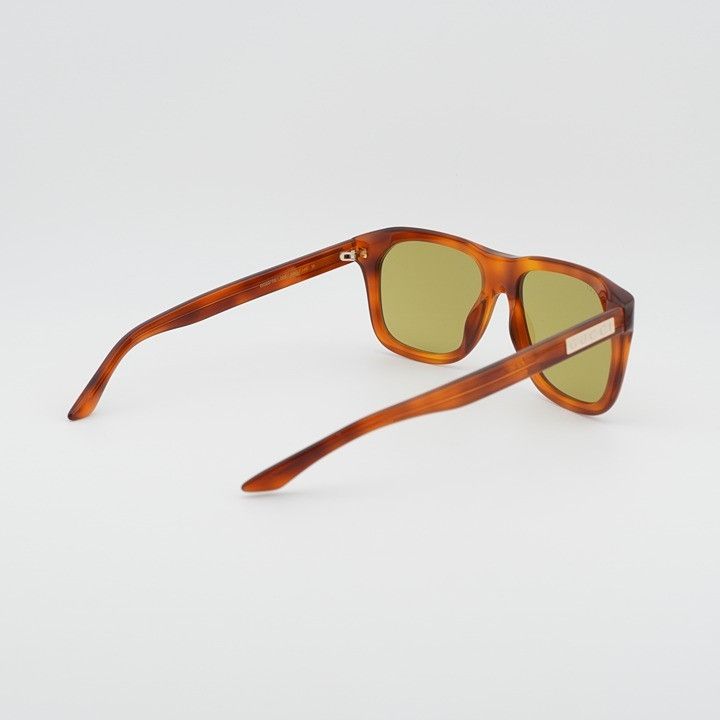 Gucci Gucci GG2077S 005 Sunglasses Havana Square Frame, Green Size ONE SIZE - 4 Thumbnail