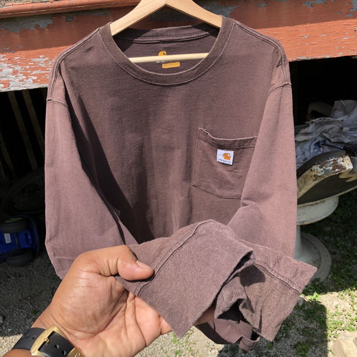 Carhartt Sunfaded Carhartt Long Sleeve Tshirt Size US M / EU 48-50 / 2 - 8 Thumbnail