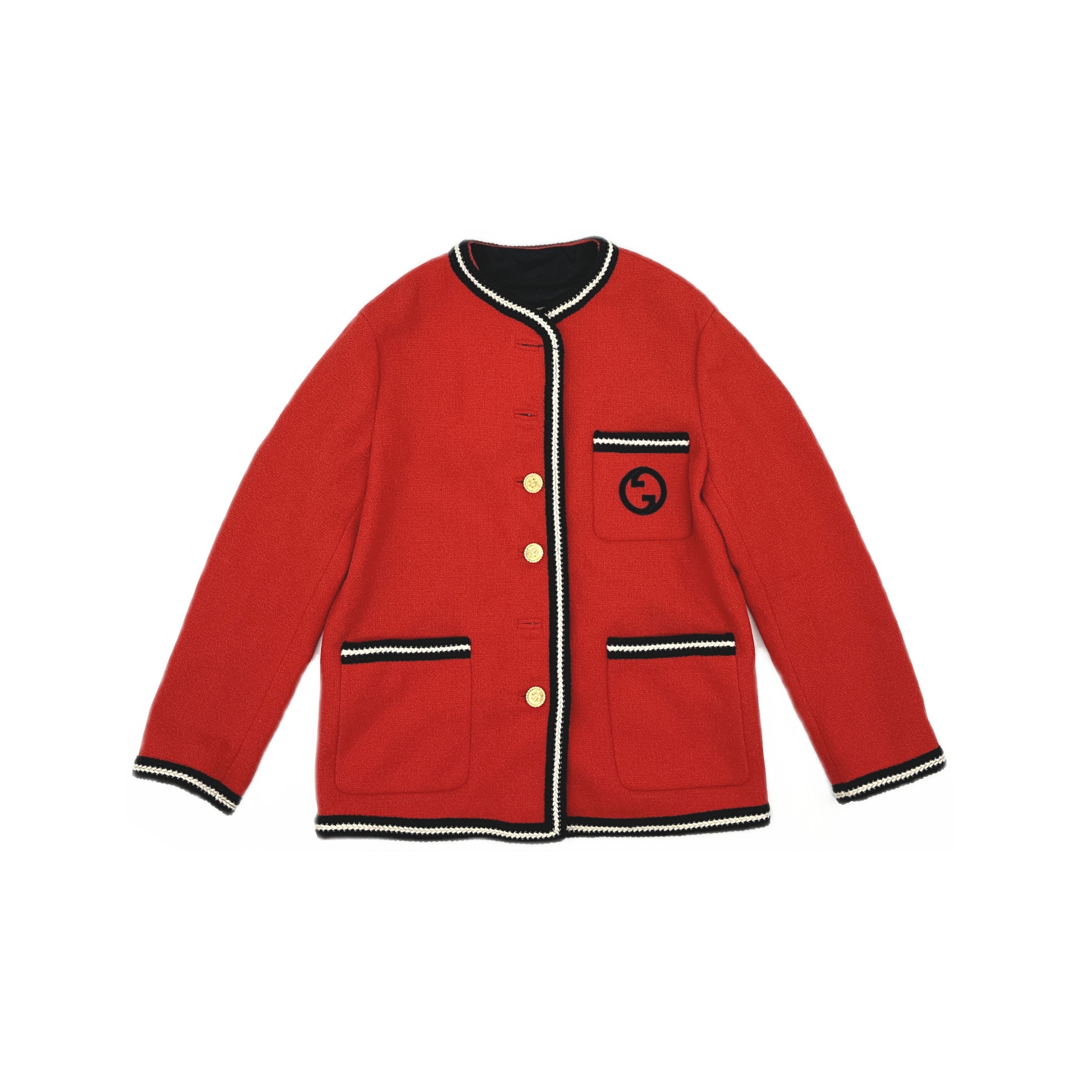 Gucci Gucci Badge Embroidered Wool Jacket IT 36 Size XS / US 0-2 / IT 36-38 - 1 Thumbnail