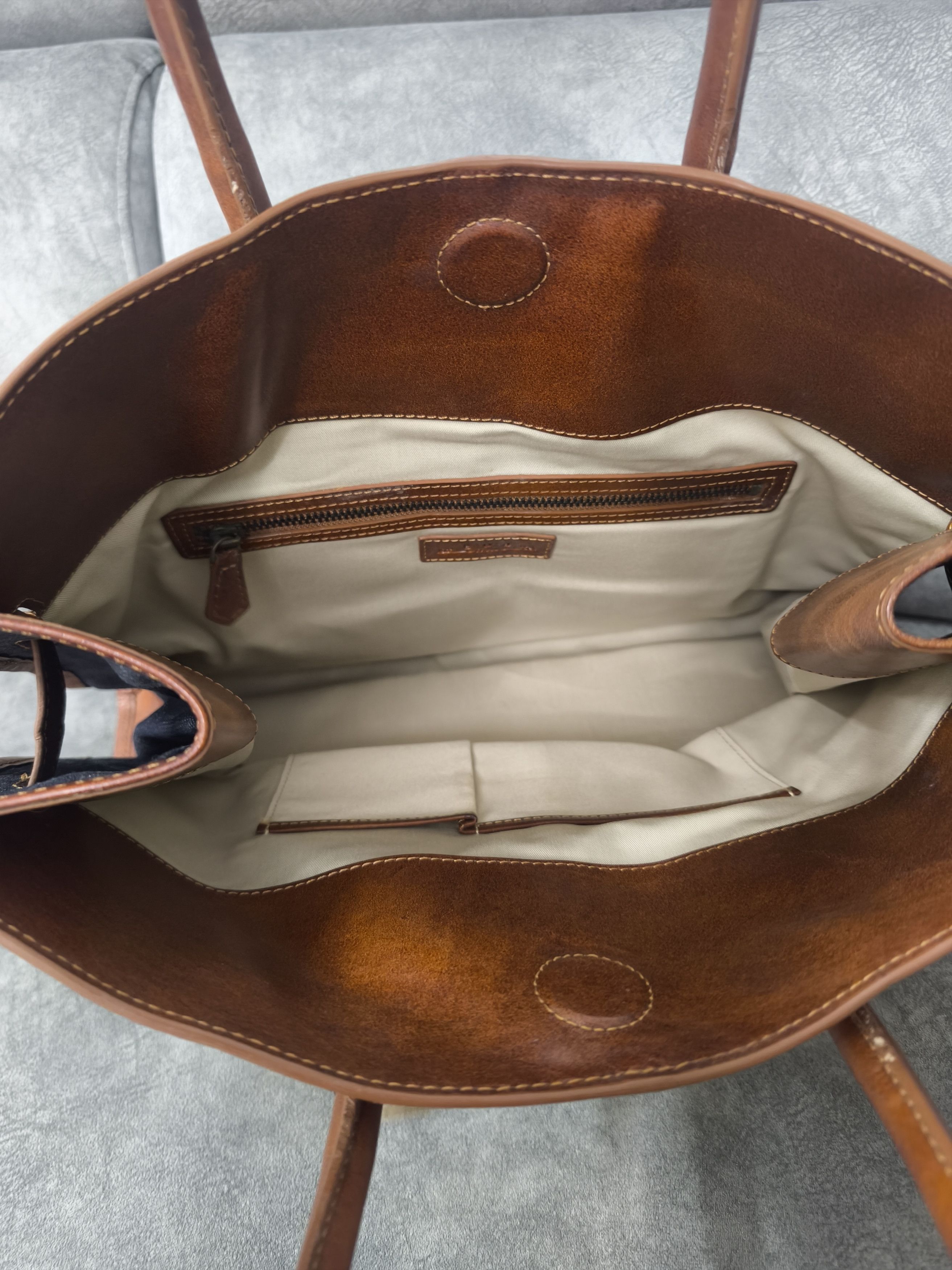 Japanese Brand Goa Carved Denim Bag Inspired Birkin Hermes Size ONE SIZE - 6 Thumbnail