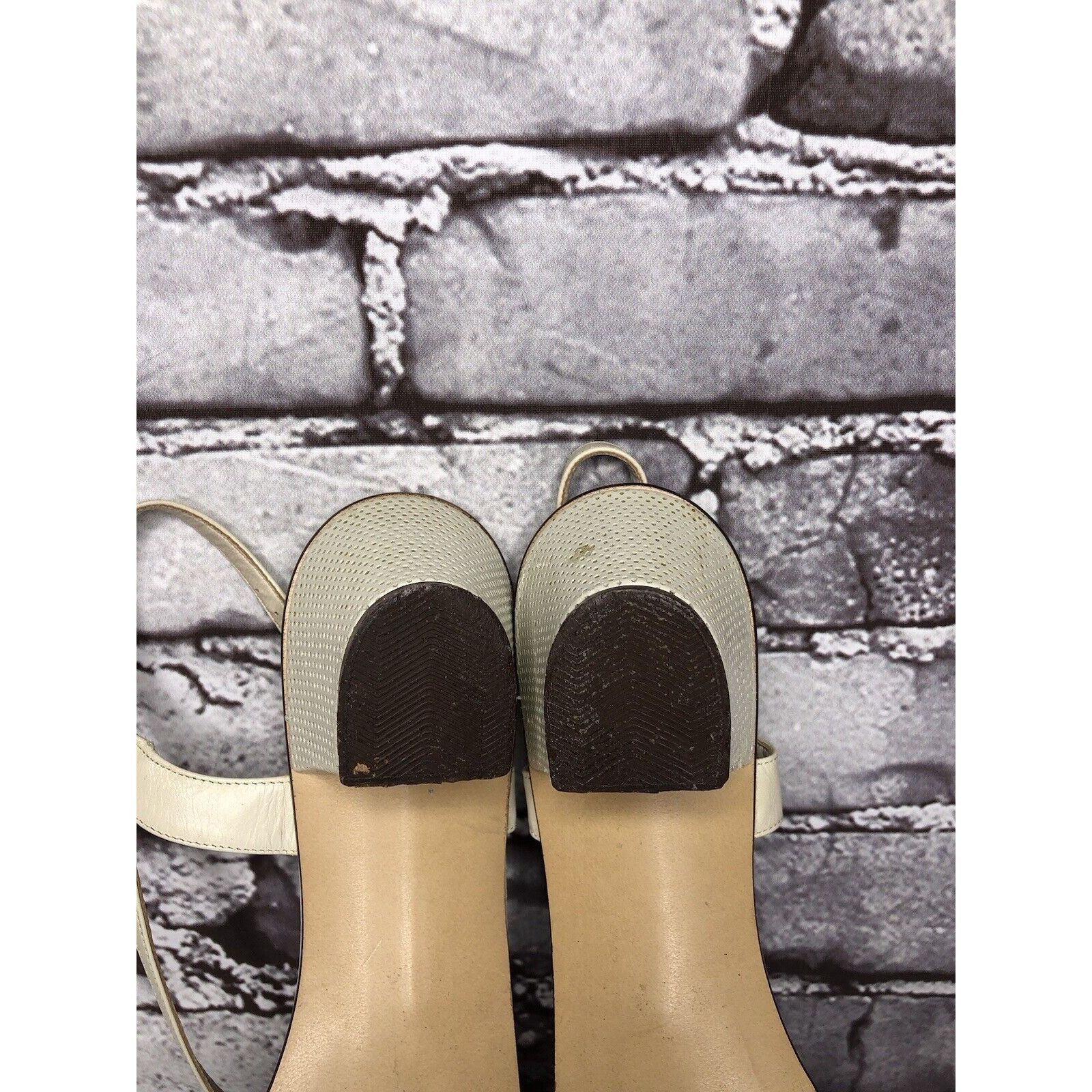 Other Selby Ivory Leather Perforated Peep Toe Heel Strap Sandals W Size US 8.5 / IT 38.5 - 7 Thumbnail