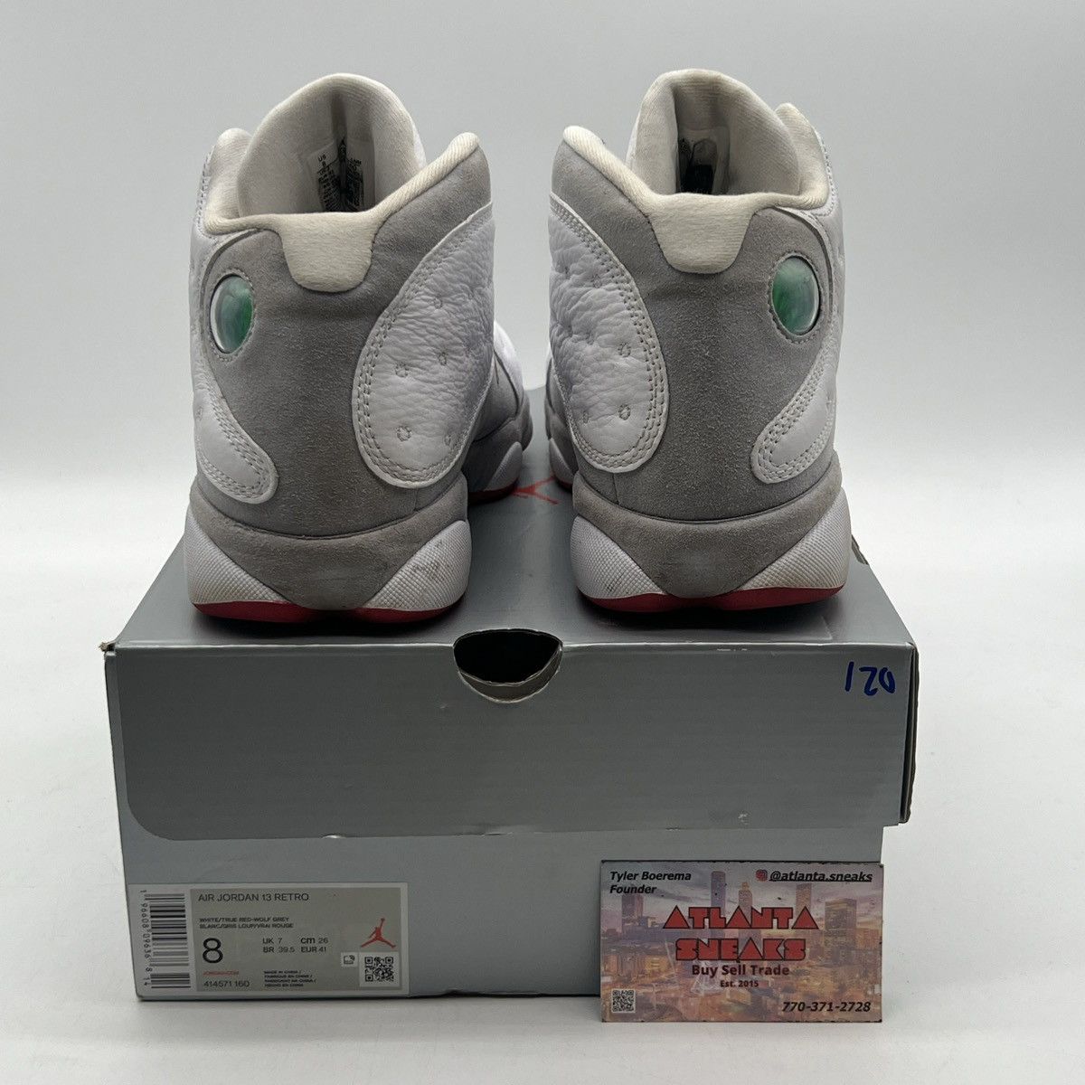 Jordan Brand Air Jordan 13 white wolf grey Size US 8 / EU 41 - 3 Thumbnail