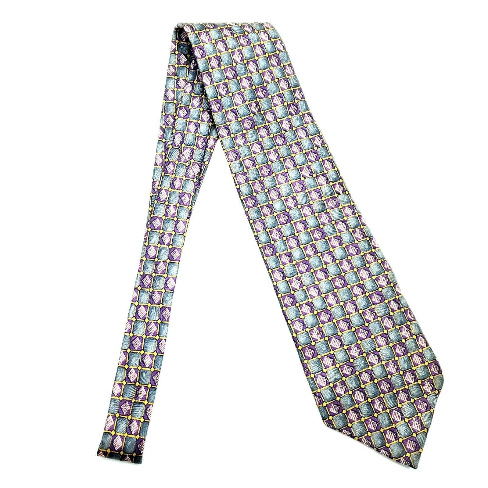Henry Grethel Henry Grethel Silk Tie Purple Wide Print Size ONE SIZE - 6 Thumbnail