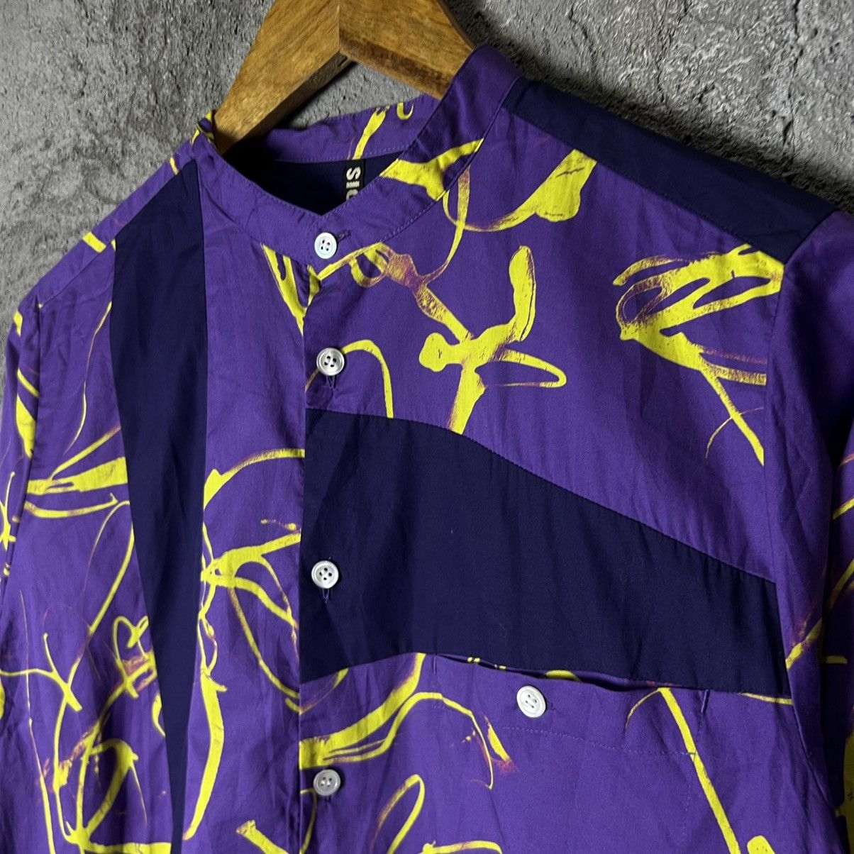 Frapbois Frapbois - SS24 - Graphic Patchwork Band Collar Shirt Size M / US 6-8 / IT 42-44 - 6 Thumbnail