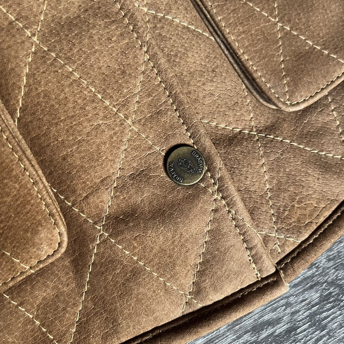 Genuine Leather Braeval Buffalo Hide Genuine Leather Windowpane Button Vest Size M / US 6-8 / IT 42-44 - 4 Thumbnail