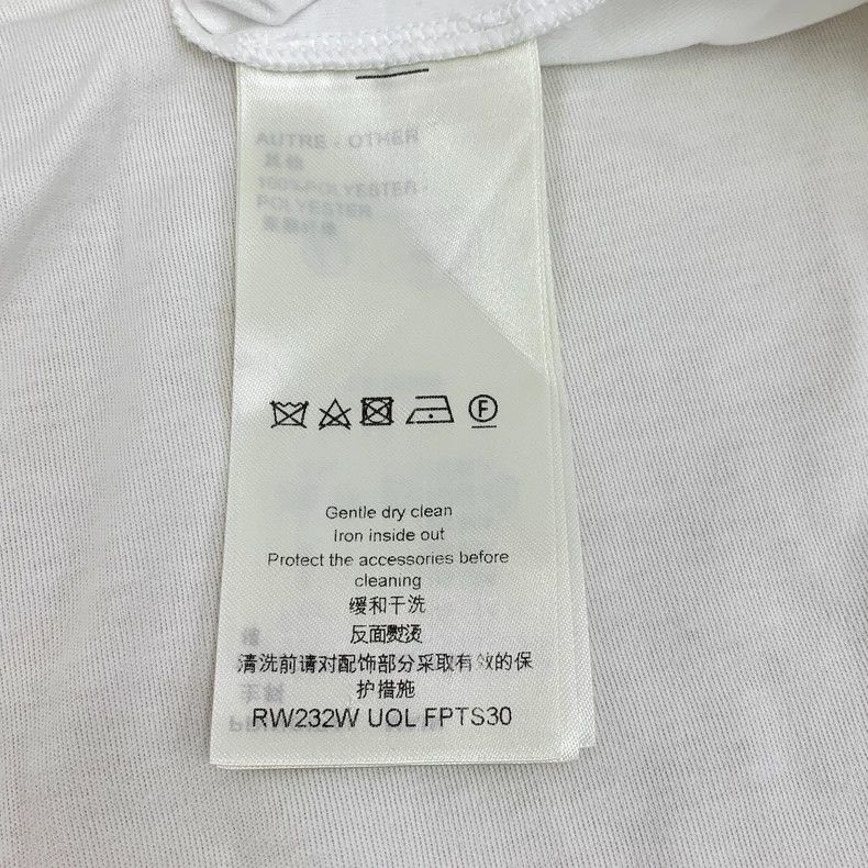 Louis Vuitton Louis Vuitton White logo embroidered cotton crewneck T-shi Size M / US 6-8 / IT 42-44 - 6 Thumbnail