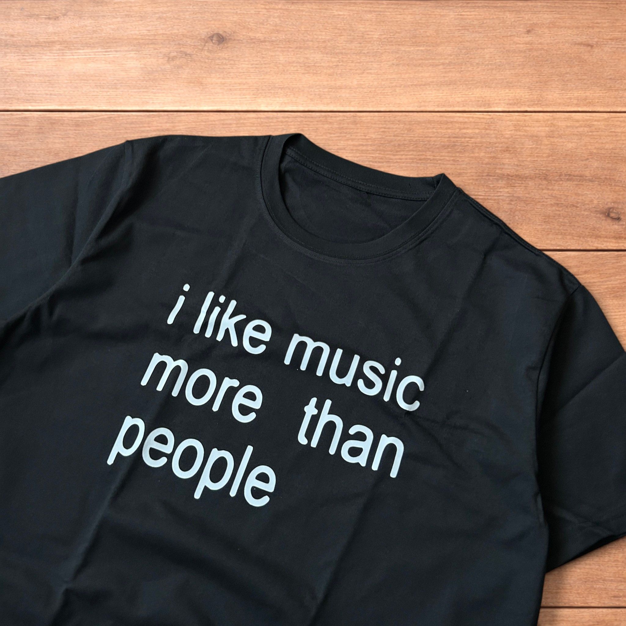 Japanese Brand Novelty I like music more than people dj tshirt in black. Size US L / EU 52-54 / 3 - 3 Thumbnail