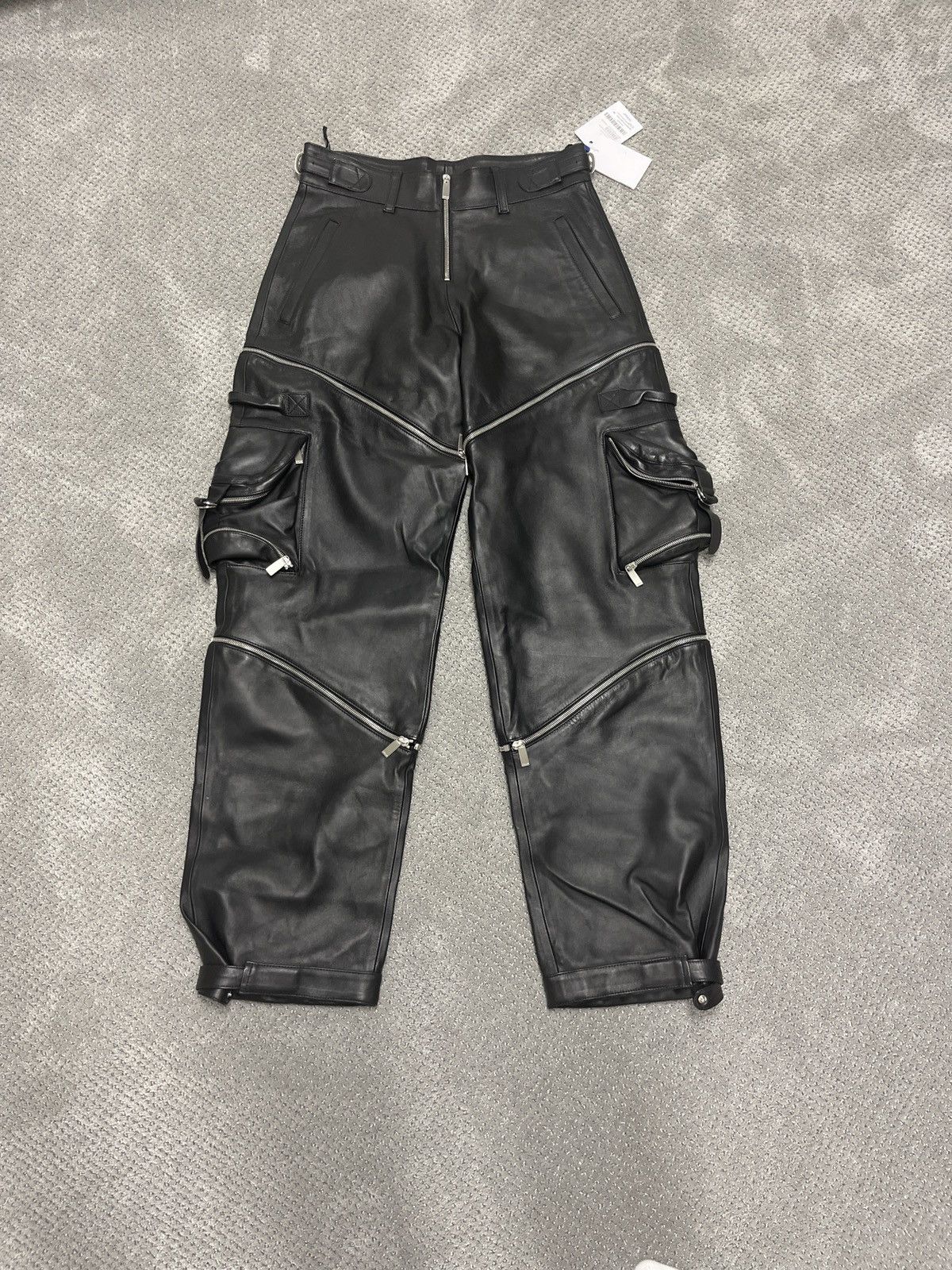 Off-White Off-White Zip Leather Cargo Pants Size US 38 / EU 54 - 6 Thumbnail