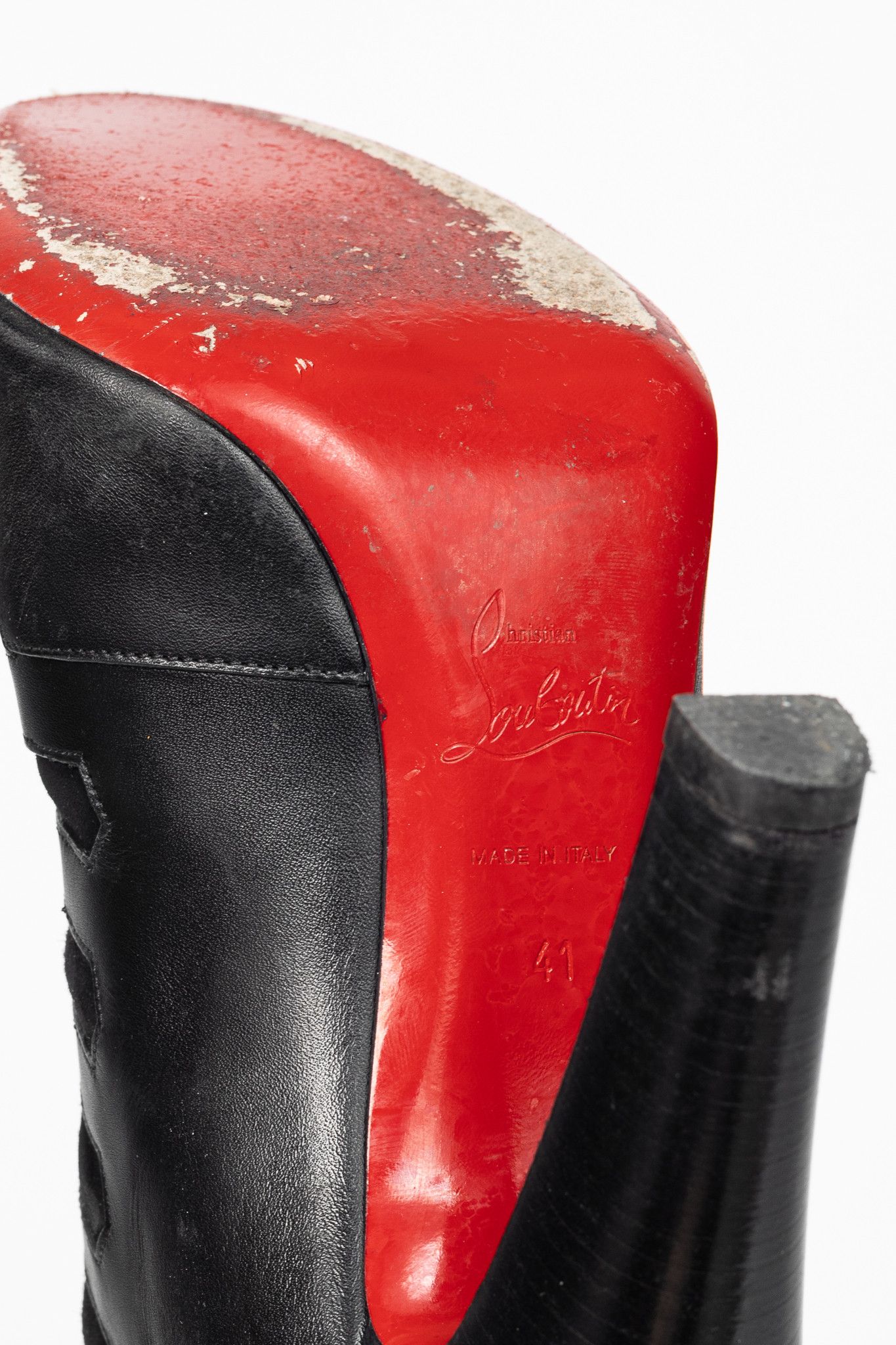 Christian Louboutin Christian Louboutin Attrroupee Leather/Suede Buckled Booties Size US 10.5 / IT 40.5 - 5 Thumbnail