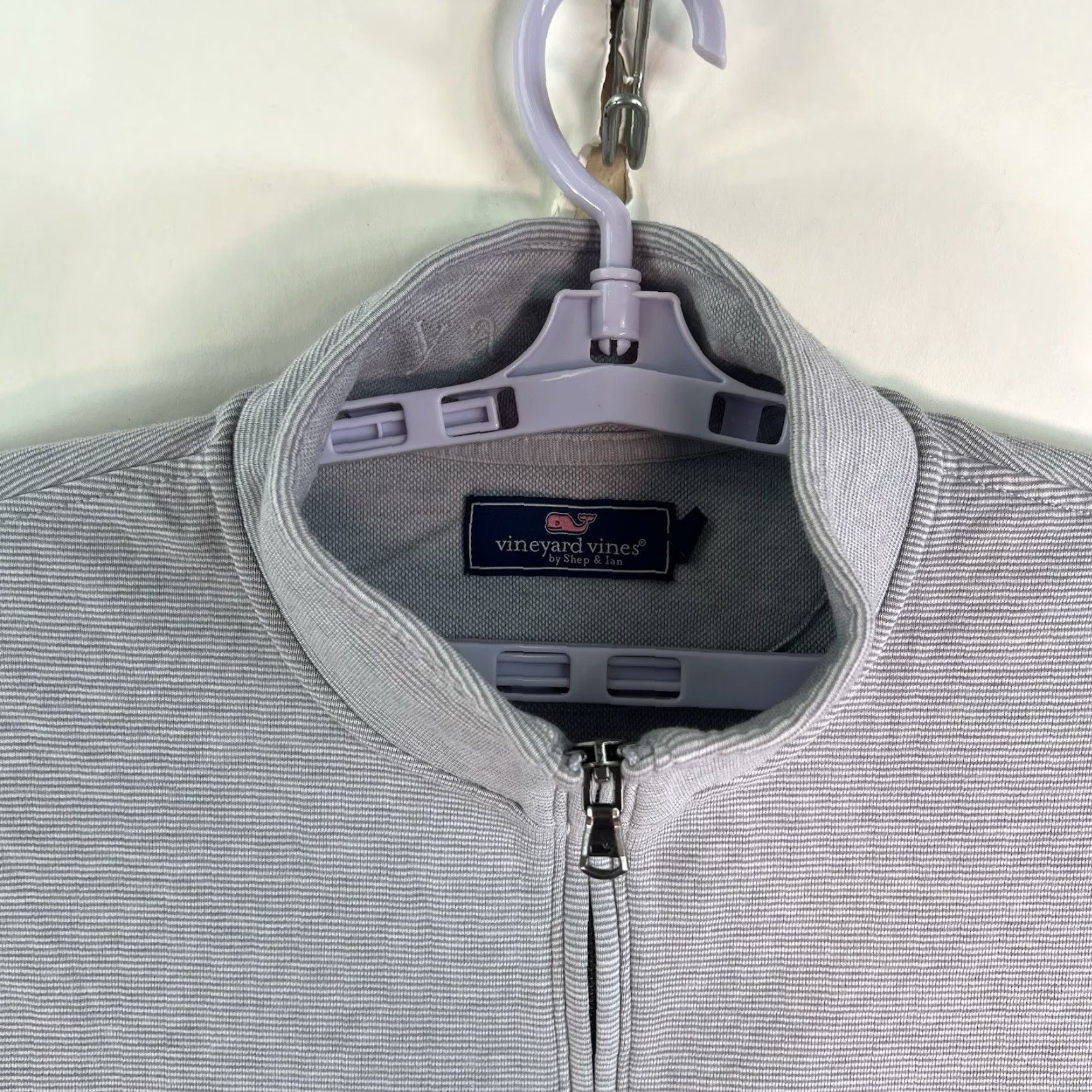 Vineyard Vines VINEYARD VINES 1/4 ZIP STRIPED PULL-OVER SWEATSHIRT Mens XL Gray Size US XL / EU 56 / 4 - 3 Thumbnail