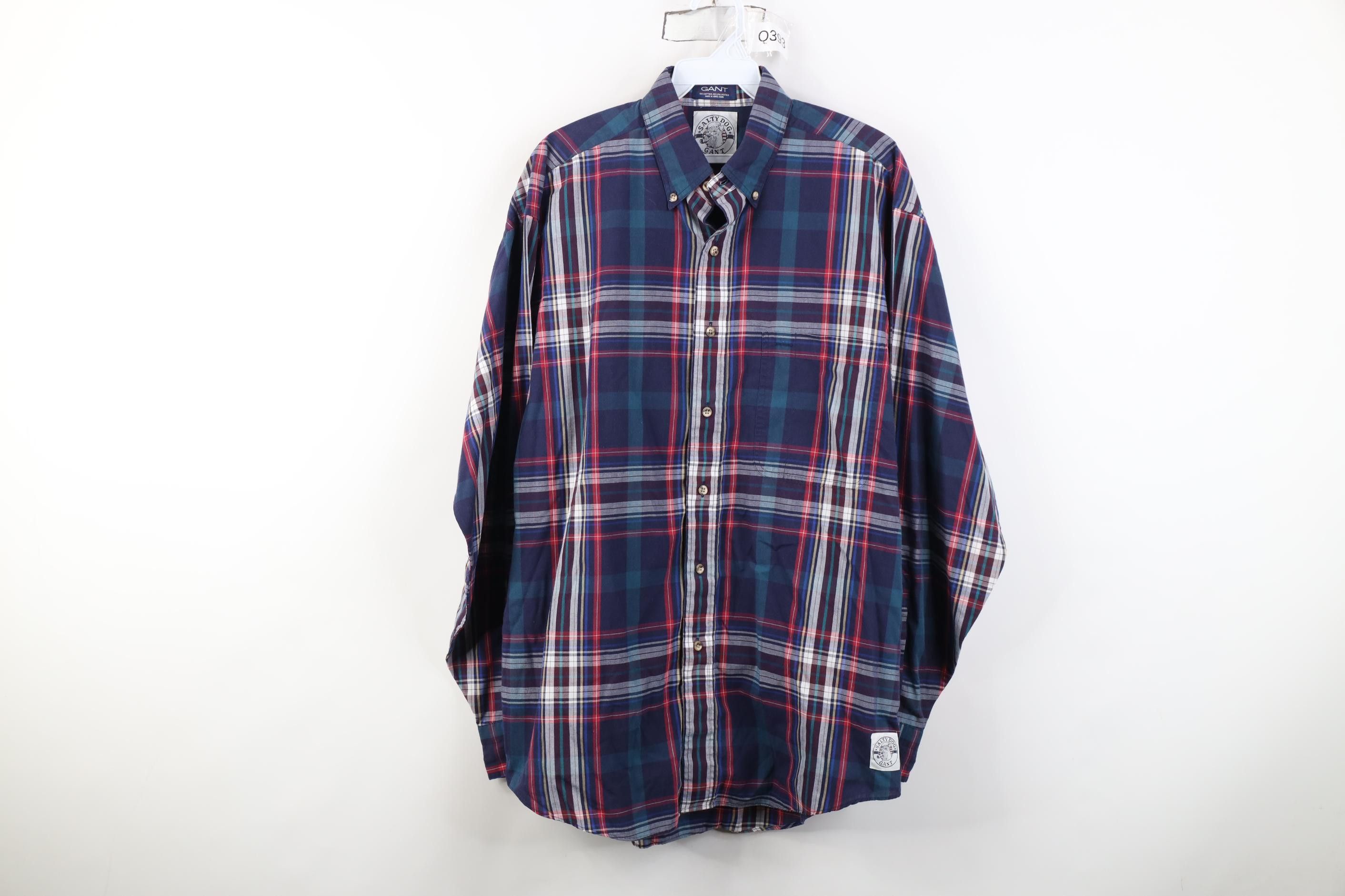 Vintage Vintage 90s Streetwear Madras Collared Button Down Shirt Size US M / EU 48-50 / 2 - 1 Thumbnail