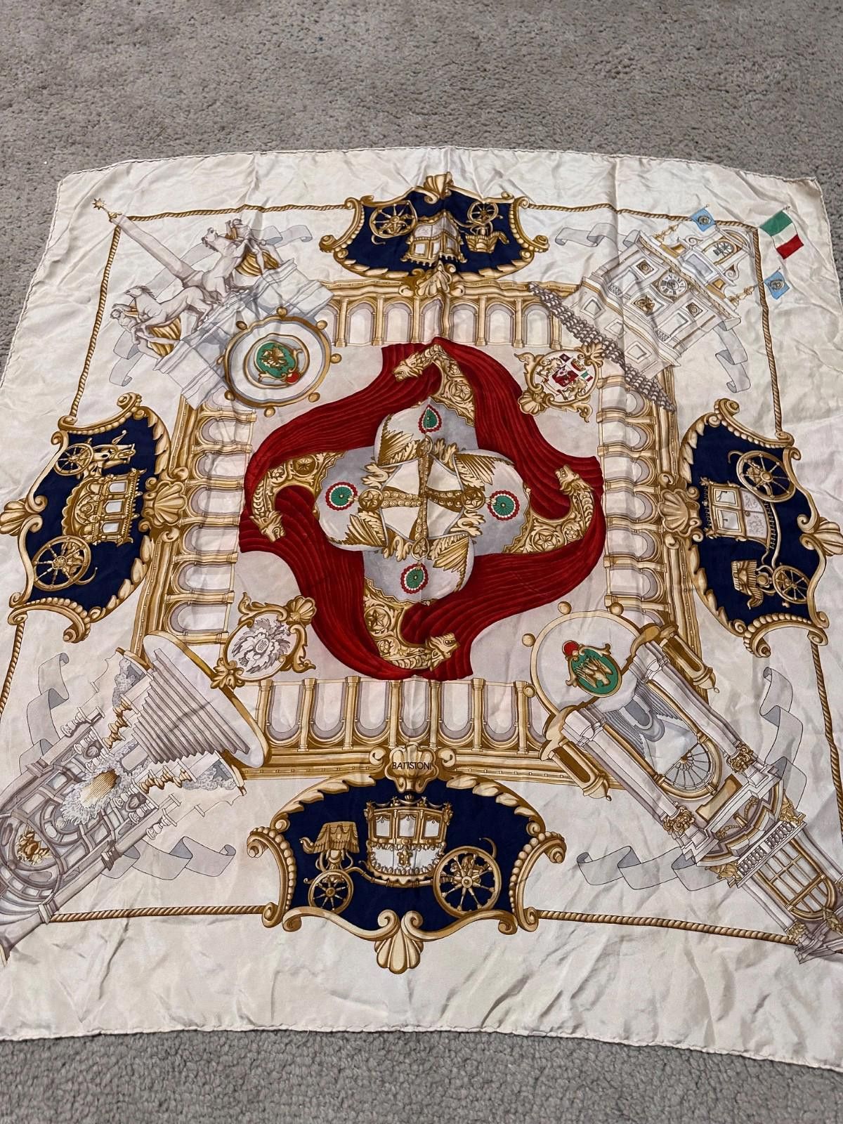 Battistoni Vintage Battistoni hand-sewn pure silk Rome scarf Size ONE SIZE - 8 Thumbnail