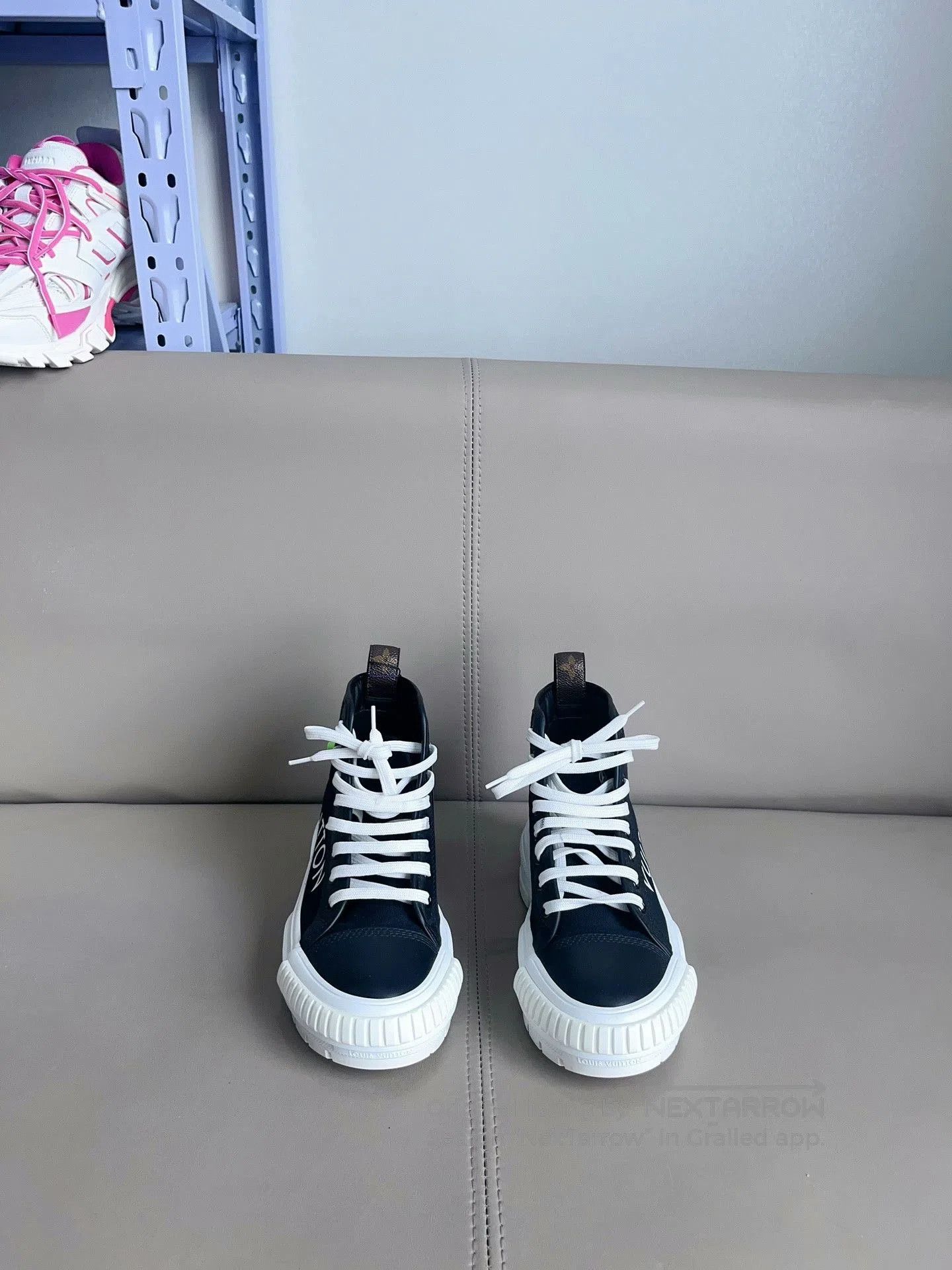 Louis Vuitton LV Squad Canvas High-Top Platform Shoes. Size US 5 / IT 35 - 1 Thumbnail