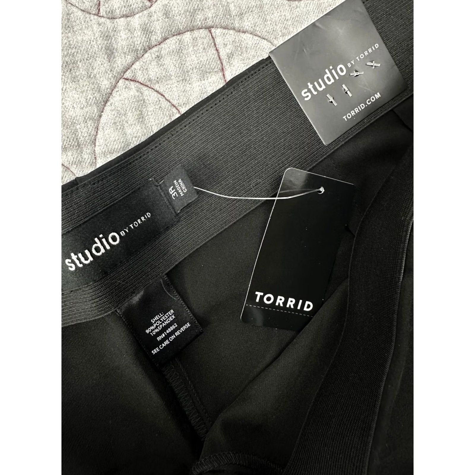 Torrid Torrid Pants Dress Pants Wide-Leg Pull On 3X Women Black 3X Plus Size High-Rise Studio Refined Wide Leg 22 24 NWT Size 40" / US 18 - 4 Thumbnail