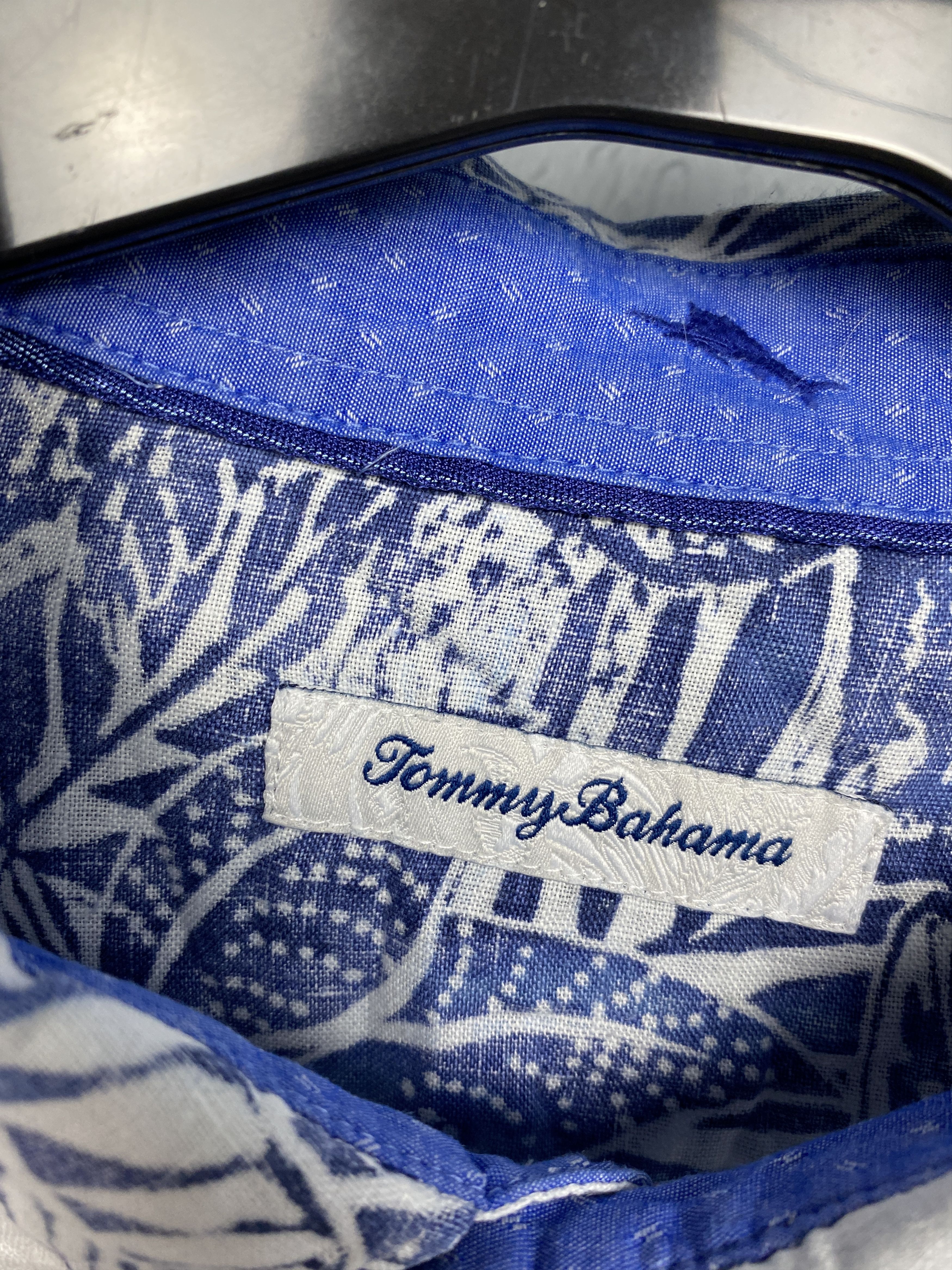 Tommy Bahama Tommy Bahama Vintage Mens LINEN Hawaiian Shirt Size US L / EU 52-54 / 3 - 4 Thumbnail