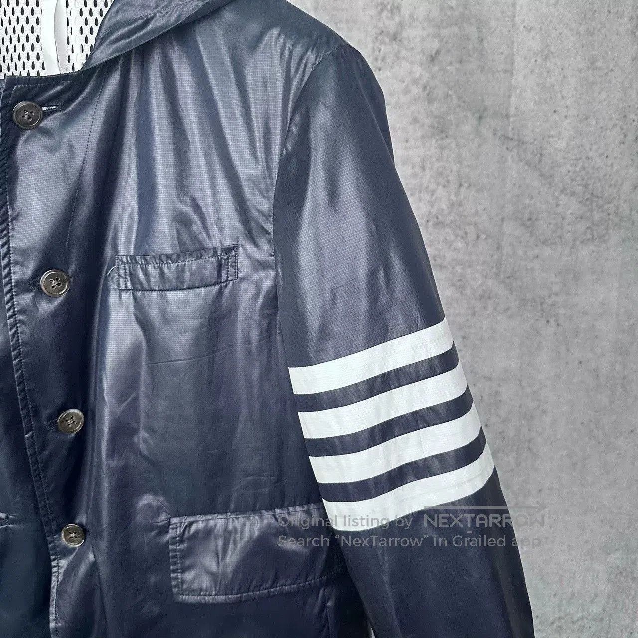 Thom Browne Thom Browne Navy Raincoat. Size US S / EU 44-46 / 1 - 4 Thumbnail