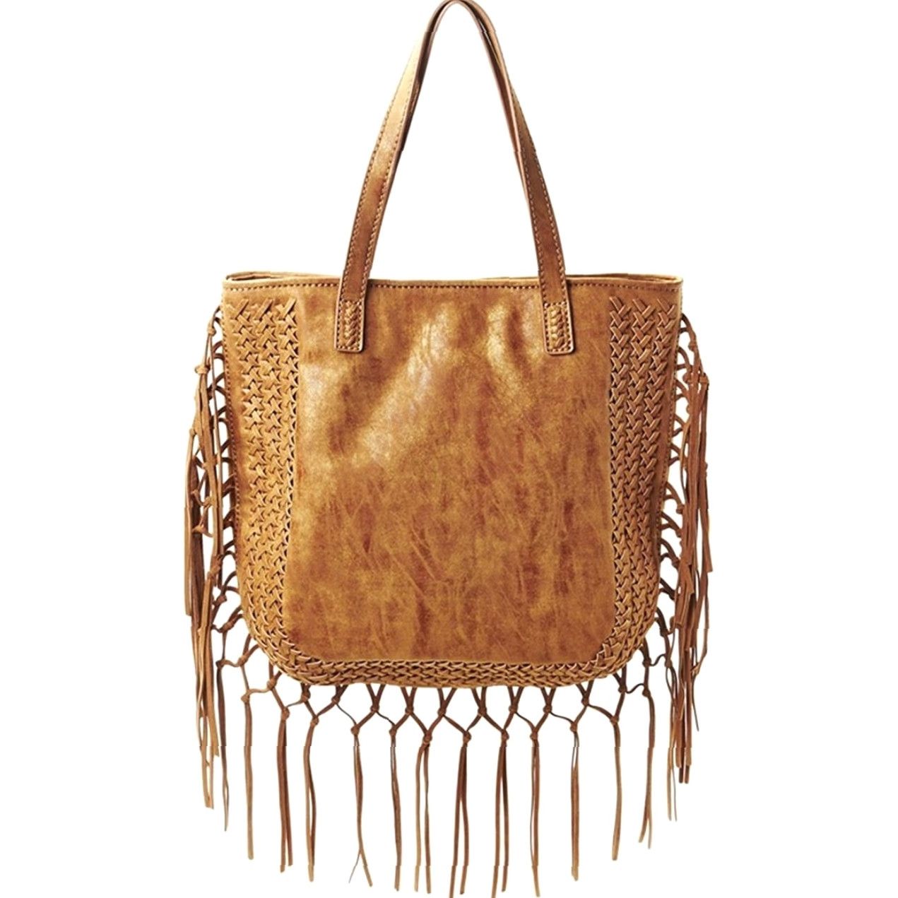 Steve Madden Steve Madden Shay Bucket Tote Large Tan Fringe Leather Trim NWT MSRP 5 Size ONE SIZE - 4 Thumbnail