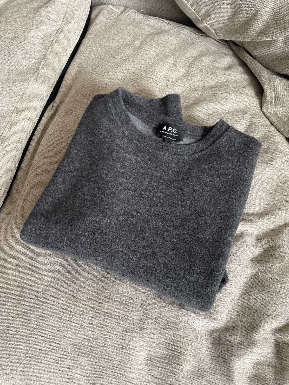 A.P.C. APC Sweatshirt - Dark Gray, 70% Wool/30% Polyamide Size US M / EU 48-50 / 2 - 1 Thumbnail
