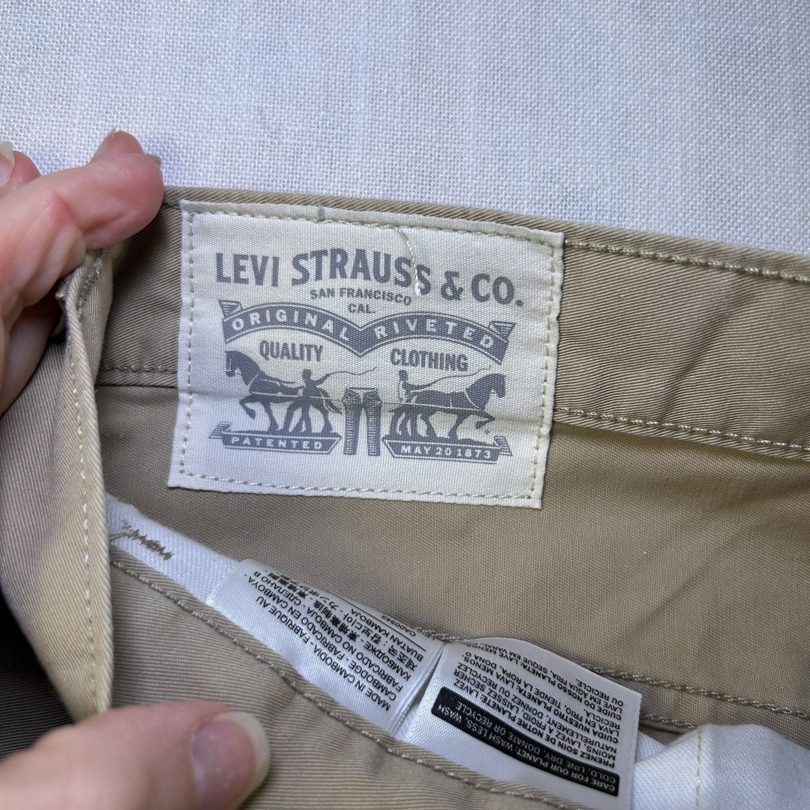 Levi's Levi's Regular Tapered Khaki 100% Cotton Pants Men's 30x32 Size US 30 / EU 46 - 10 Thumbnail