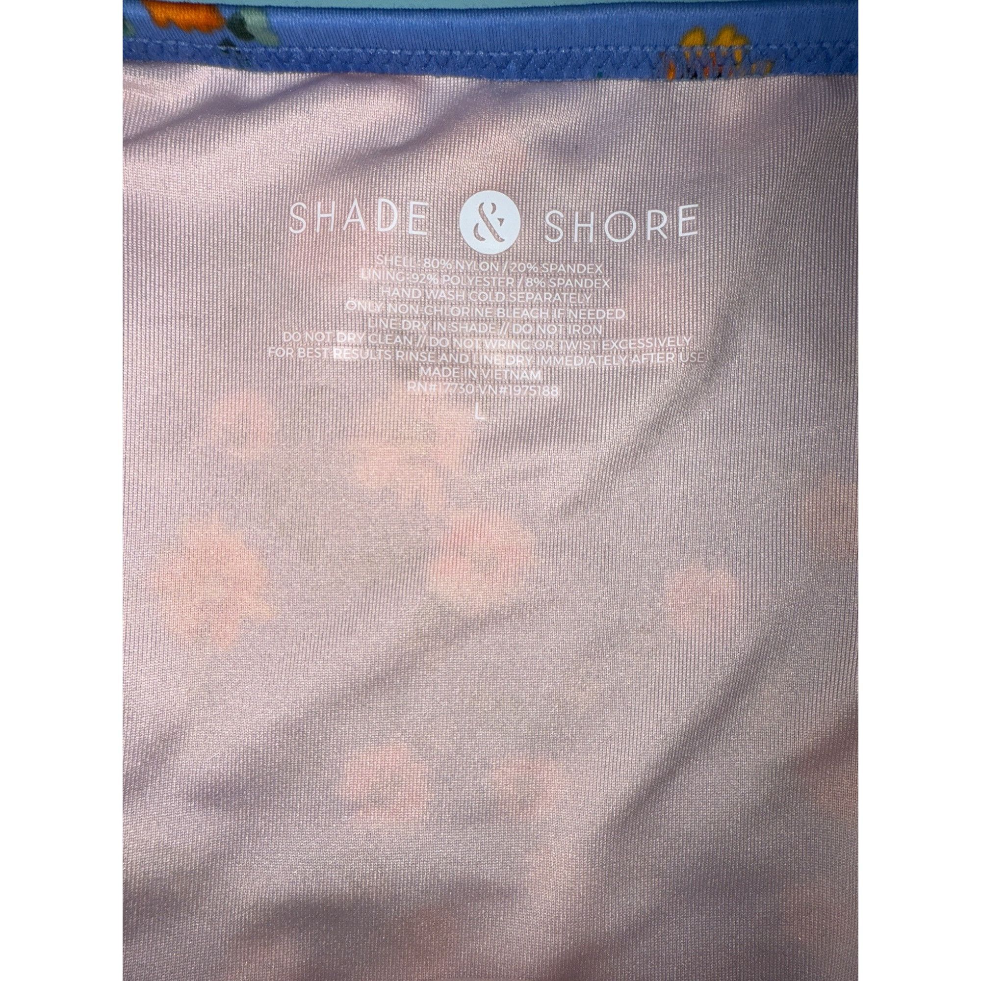 Other Shade & Shore Floral Bikini Bottoms Womens Size S Blue Multi Size ONE SIZE - 4 Thumbnail