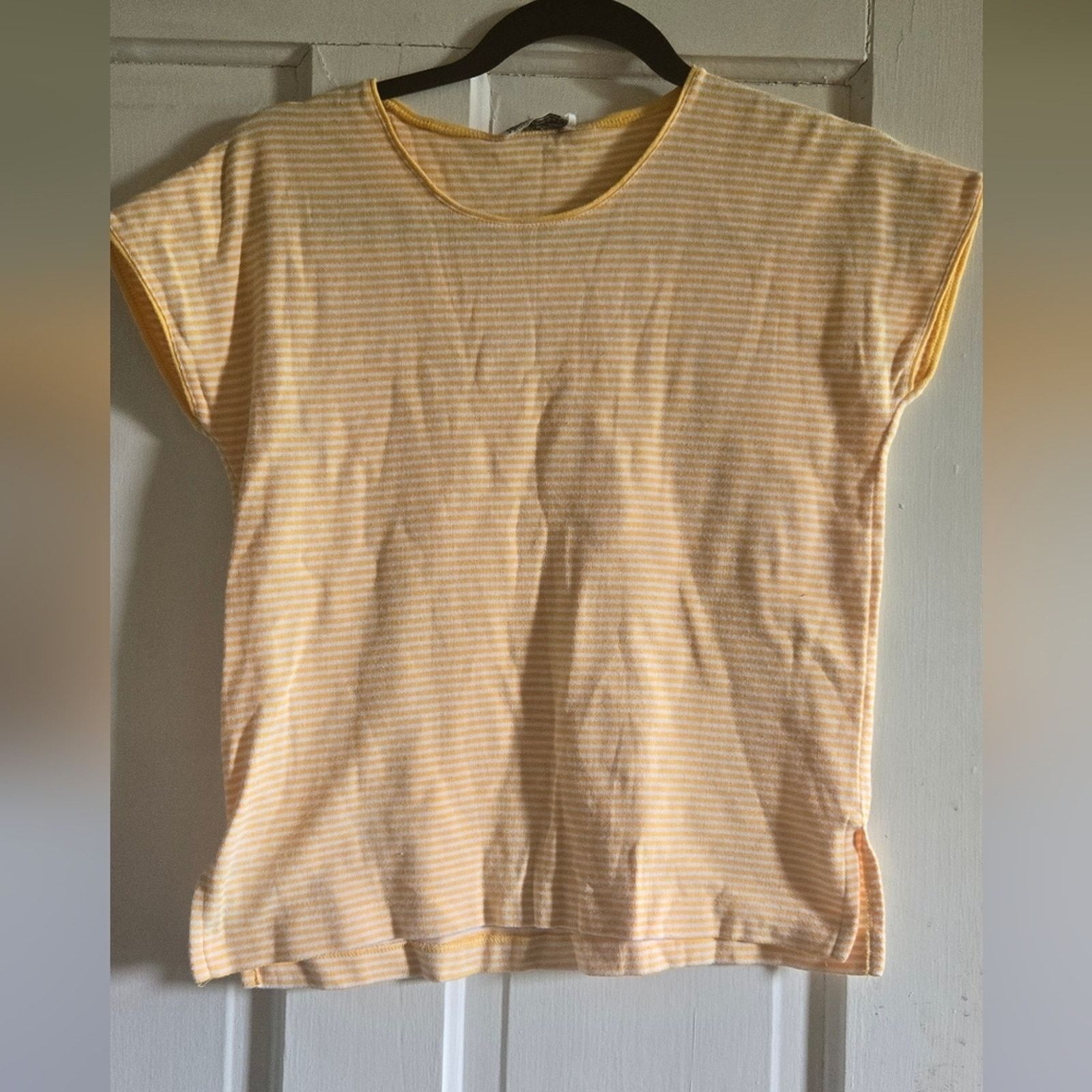 Other Vintage Villager cap sleeve striped shirt Size L / US 10 / IT 46 - 1 Thumbnail